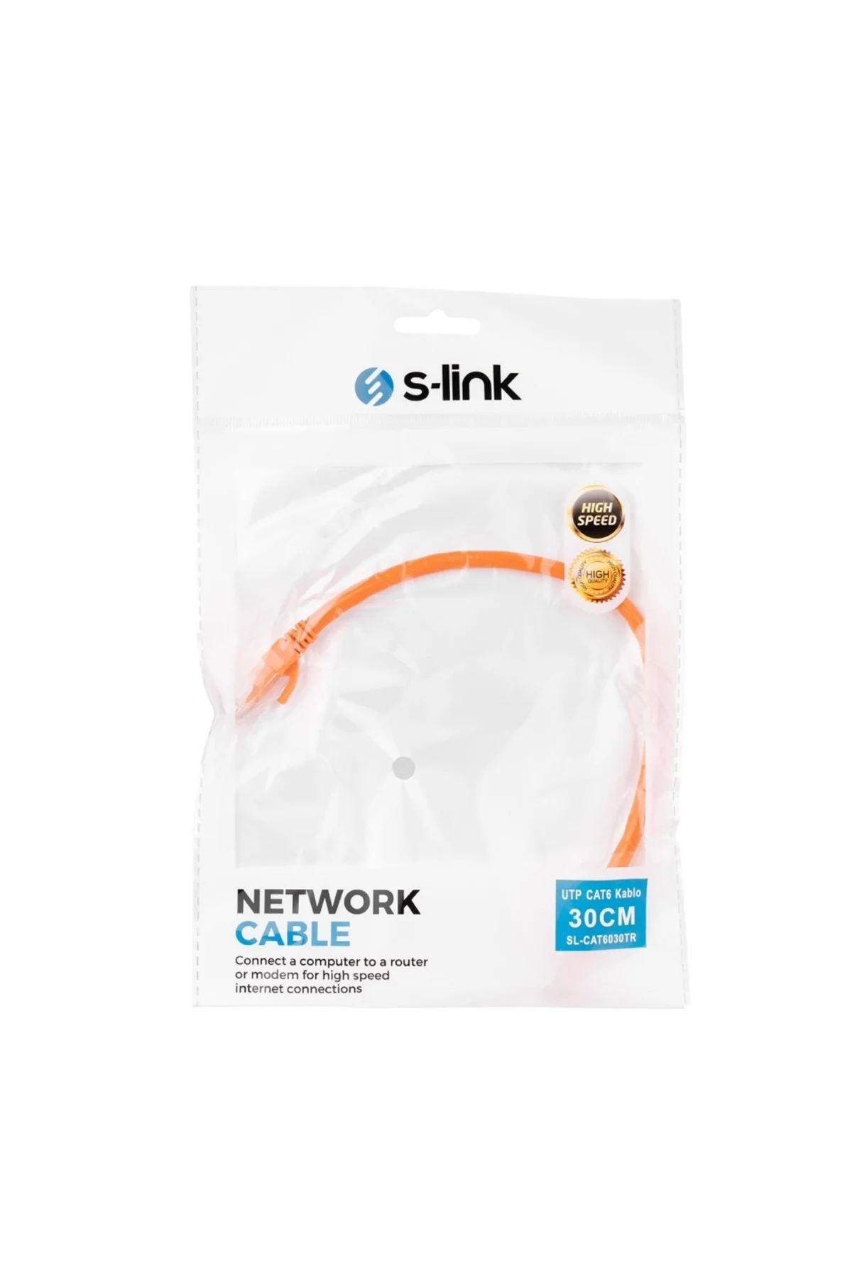 Sl-cat6030tr Cat6 Patch 30cm Kablo(turuncu)