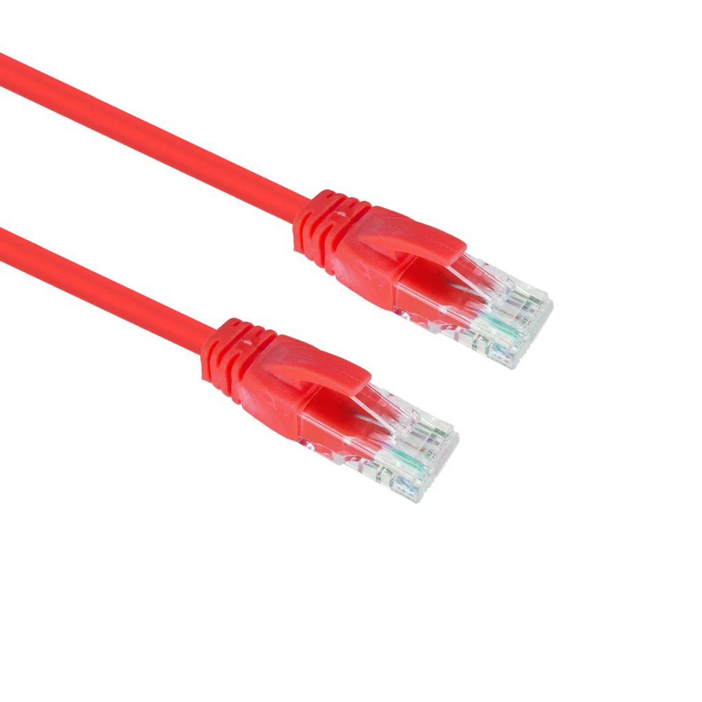 SL-CAT606RE CAT6 Patch Kablo 60cm Kırmızı RJ45 Erkek/Erkek - Yüksek Performanslı Ethernet Bağlantısı