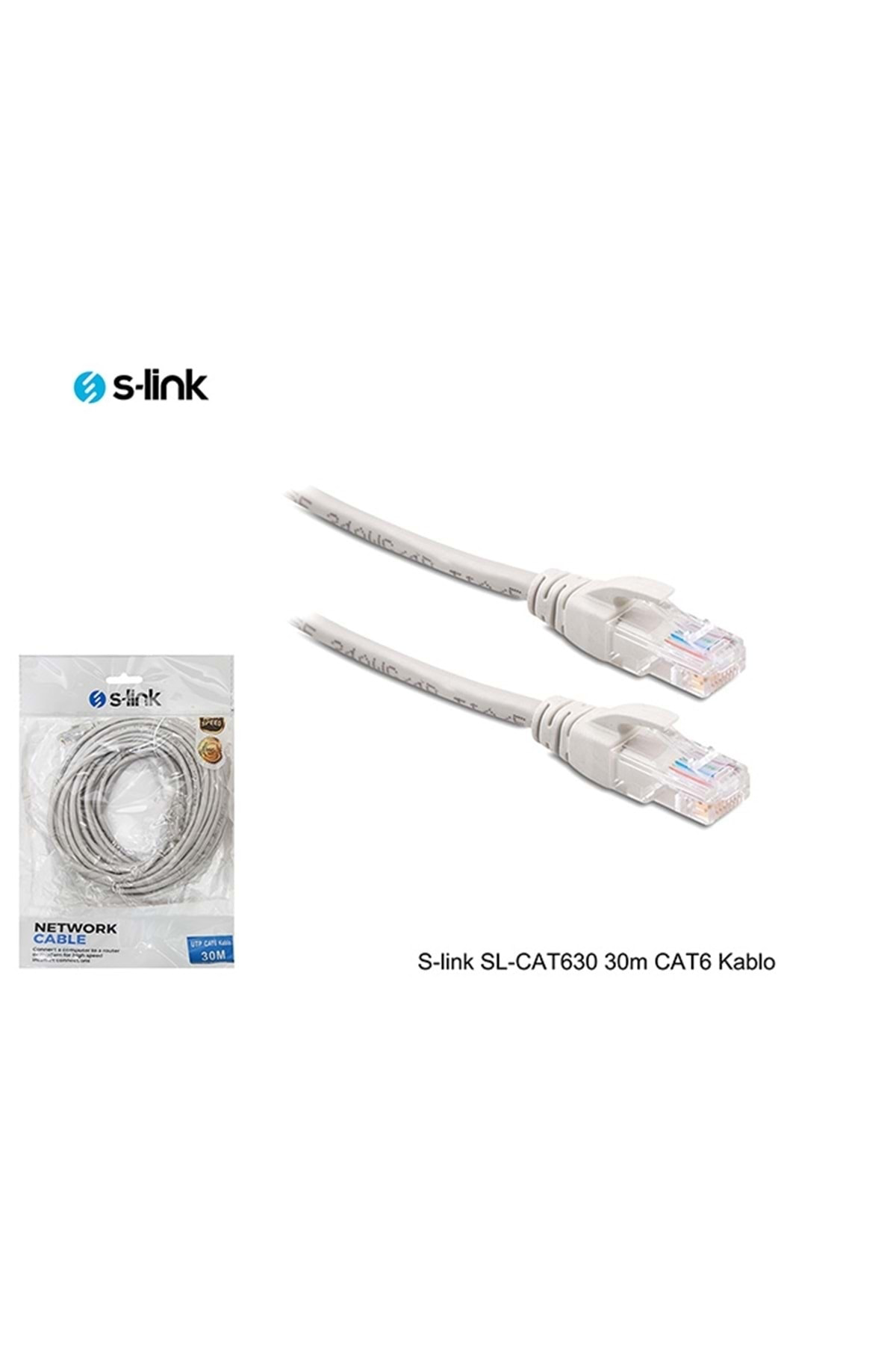 Sl-cat630 30 Mt Utp Cat6 Patch Kablo Grı