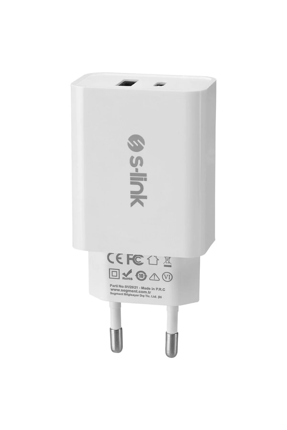 SL-EC60 20W PD3.0/Quick Charge QC3.0 Type USB-C +USB A Hızlı Beyaz Ev Şarj Adaptör