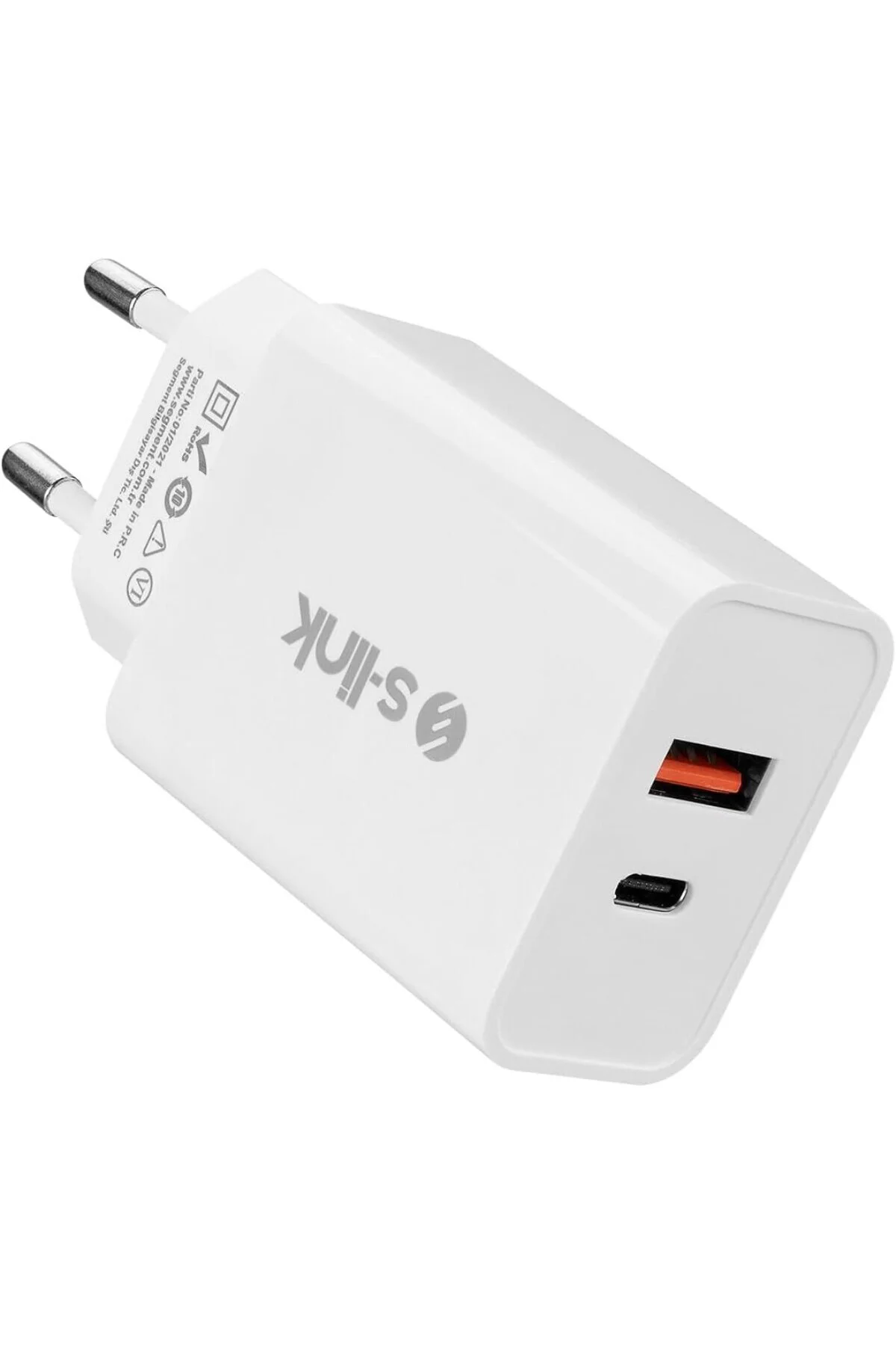 SL-EC60 20W PD3.0/Quick Charge QC3.0 Type USB-C +USB A Hızlı Beyaz Ev Şarj Adaptör