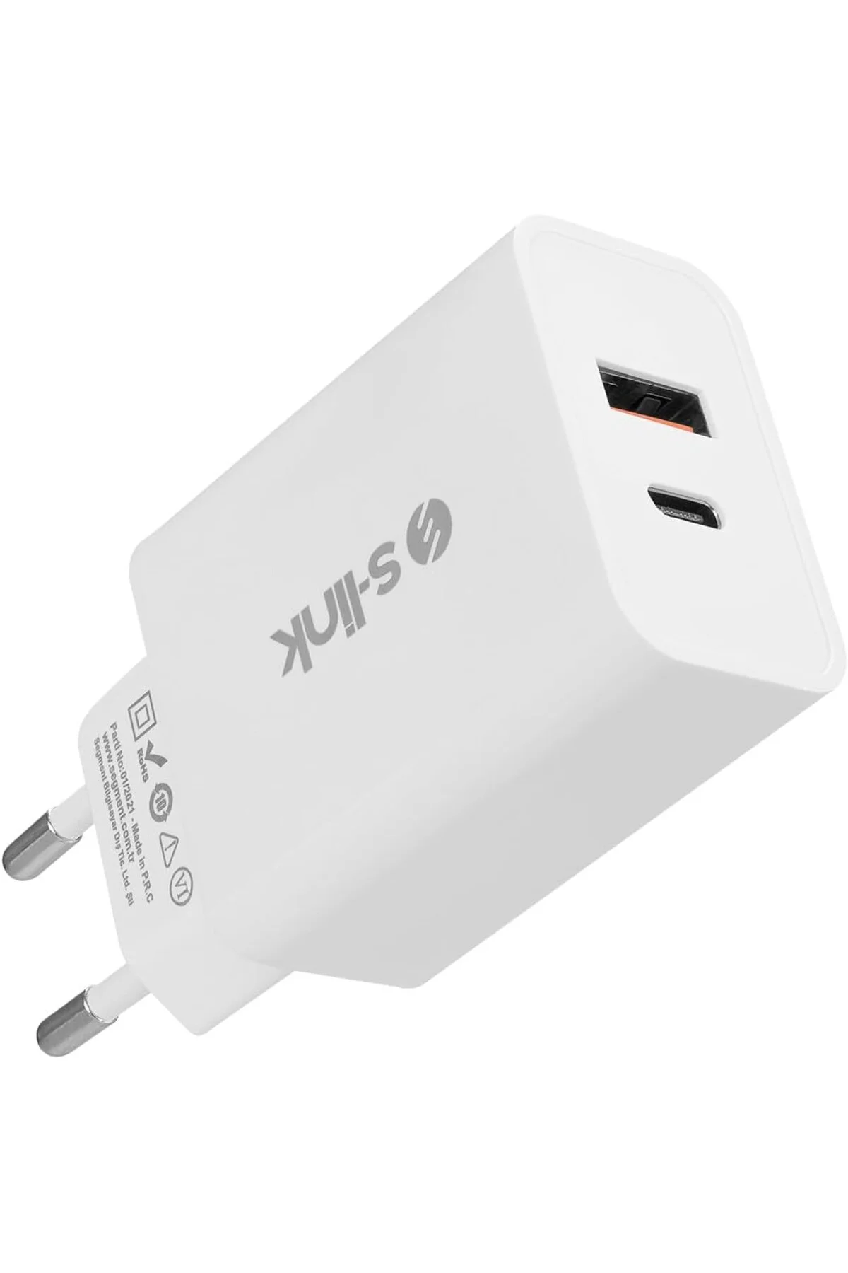 SL-EC60 20W PD3.0/Quick Charge QC3.0 Type USB-C +USB A Hızlı Beyaz Ev Şarj Adaptör