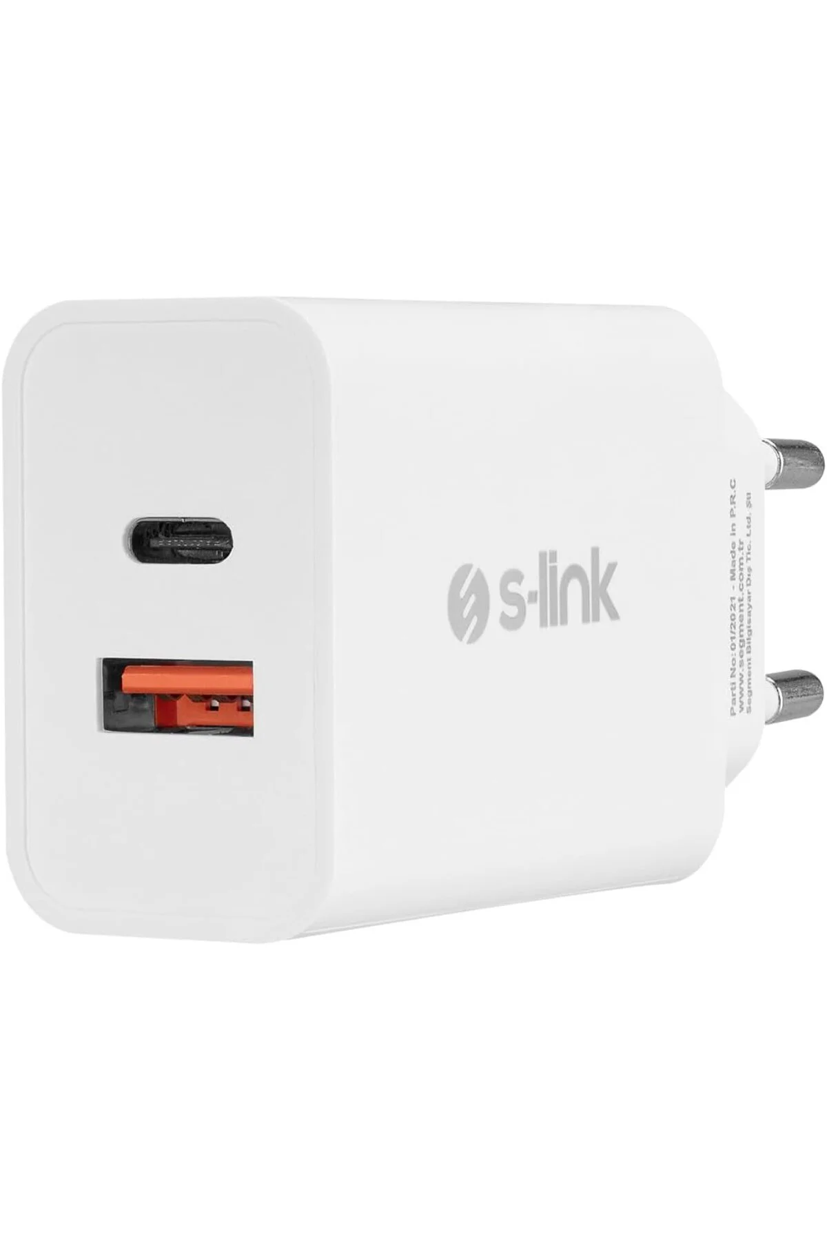 SL-EC60 20W PD3.0/Quick Charge QC3.0 Type USB-C +USB A Hızlı Beyaz Ev Şarj Adaptör