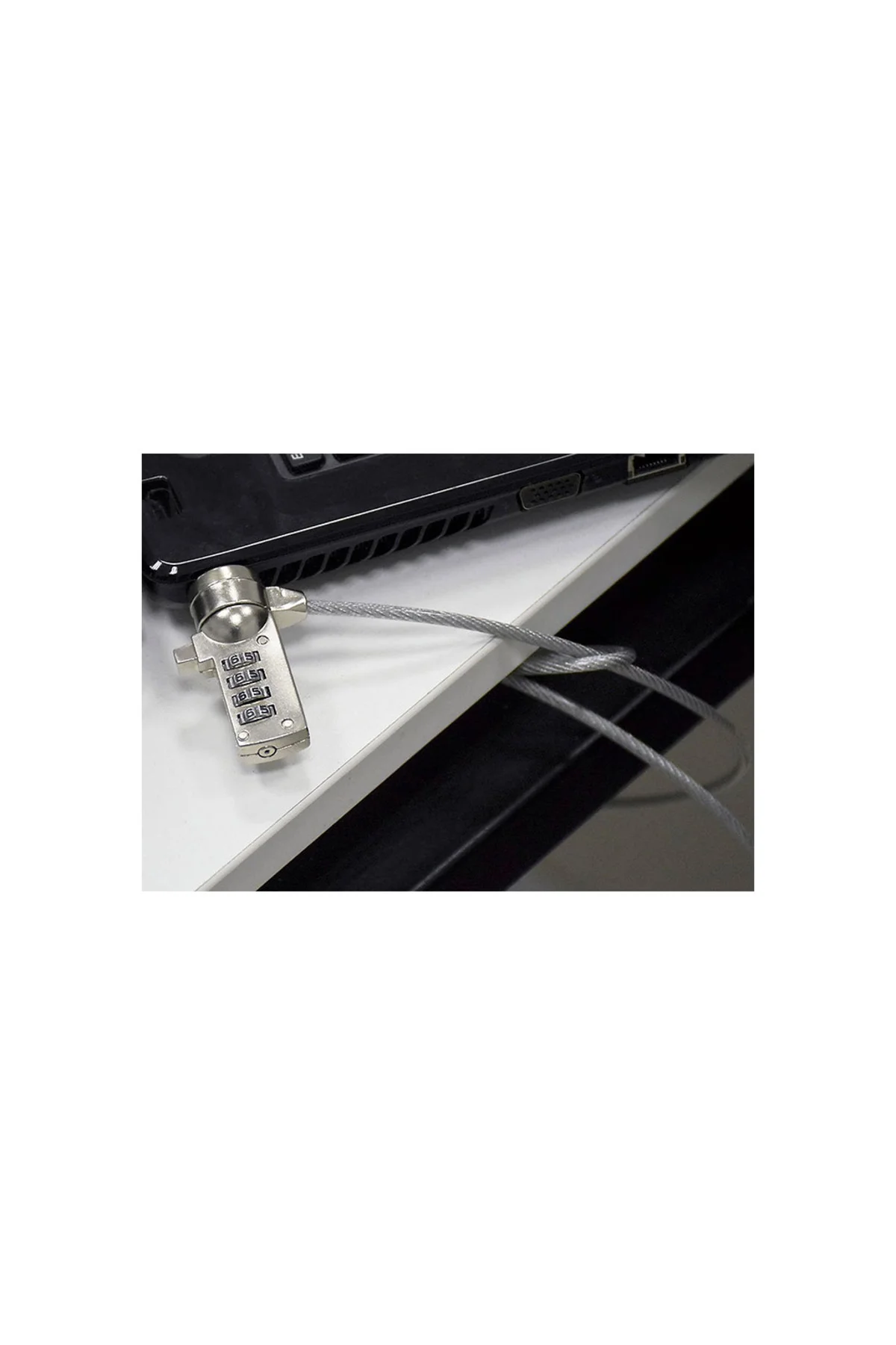SL-S202, ŞİFRELİ NOTEBOOK KİLİDİ, 110CM, KAPLAMALI ÇELİK KABLO.