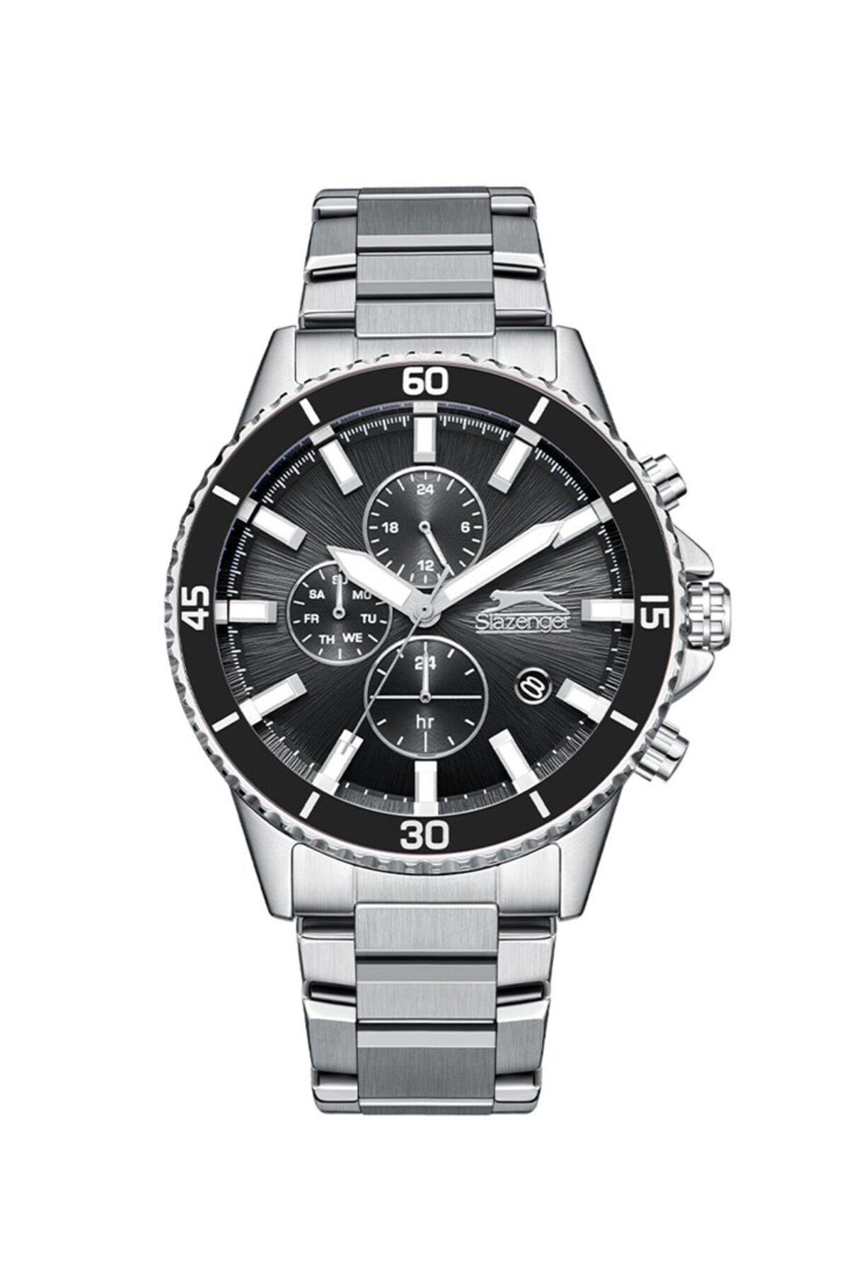 SL.09.2436.2.05 Quartz Çelik Gri Siyah Kadran 46 mm Erkek Kol Saa