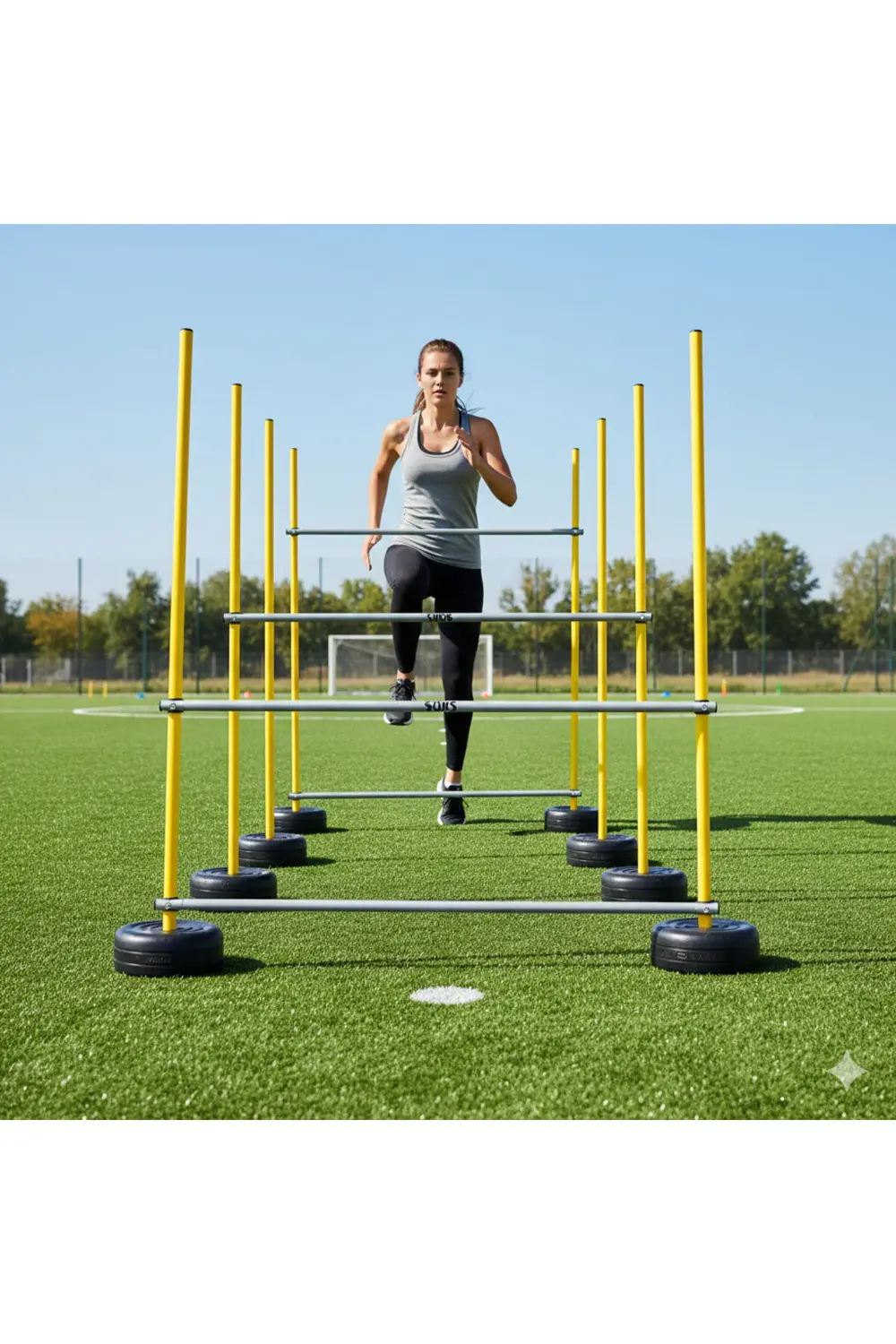 Slalom Çubuk Seti - Spor - Antrenman - Hazırlık - Esneklik - Alty