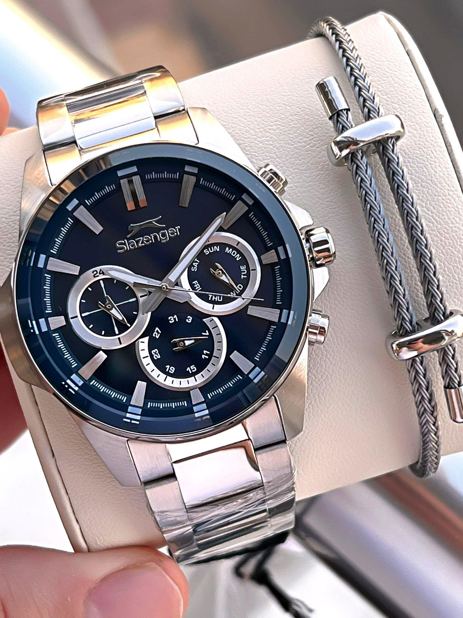 Slazenger Çelik Kordon İç Fonksiyonları Aktif 10 Atm Suya Dayanık Slazenger Çelik Kordon İç Fonksiyonları Aktif 10 Atm Suya Dayanık