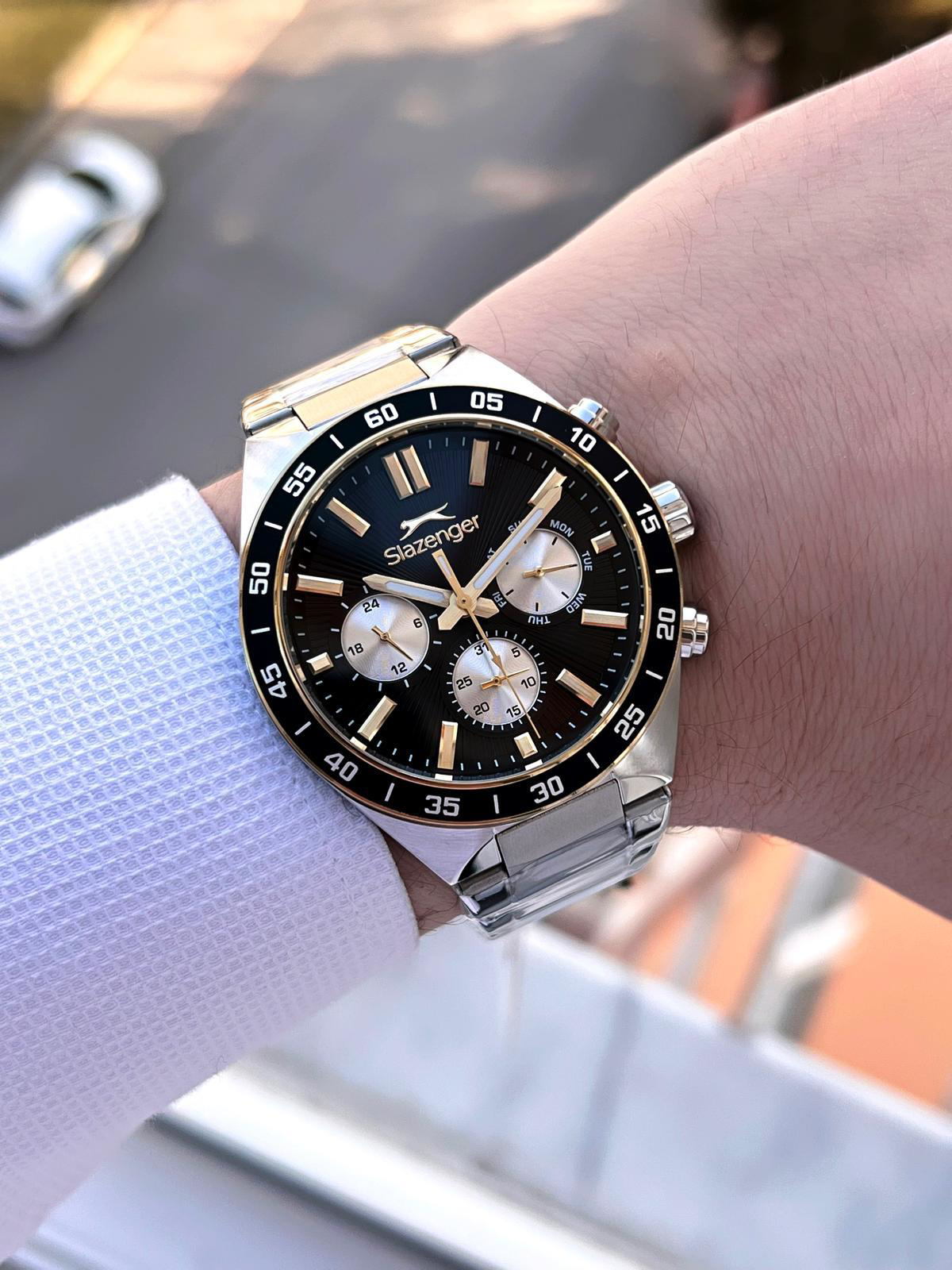 Slazenger  Çelik Kordon Çelik Kasa 10 Atm İç Kadran Fonksiyonları 