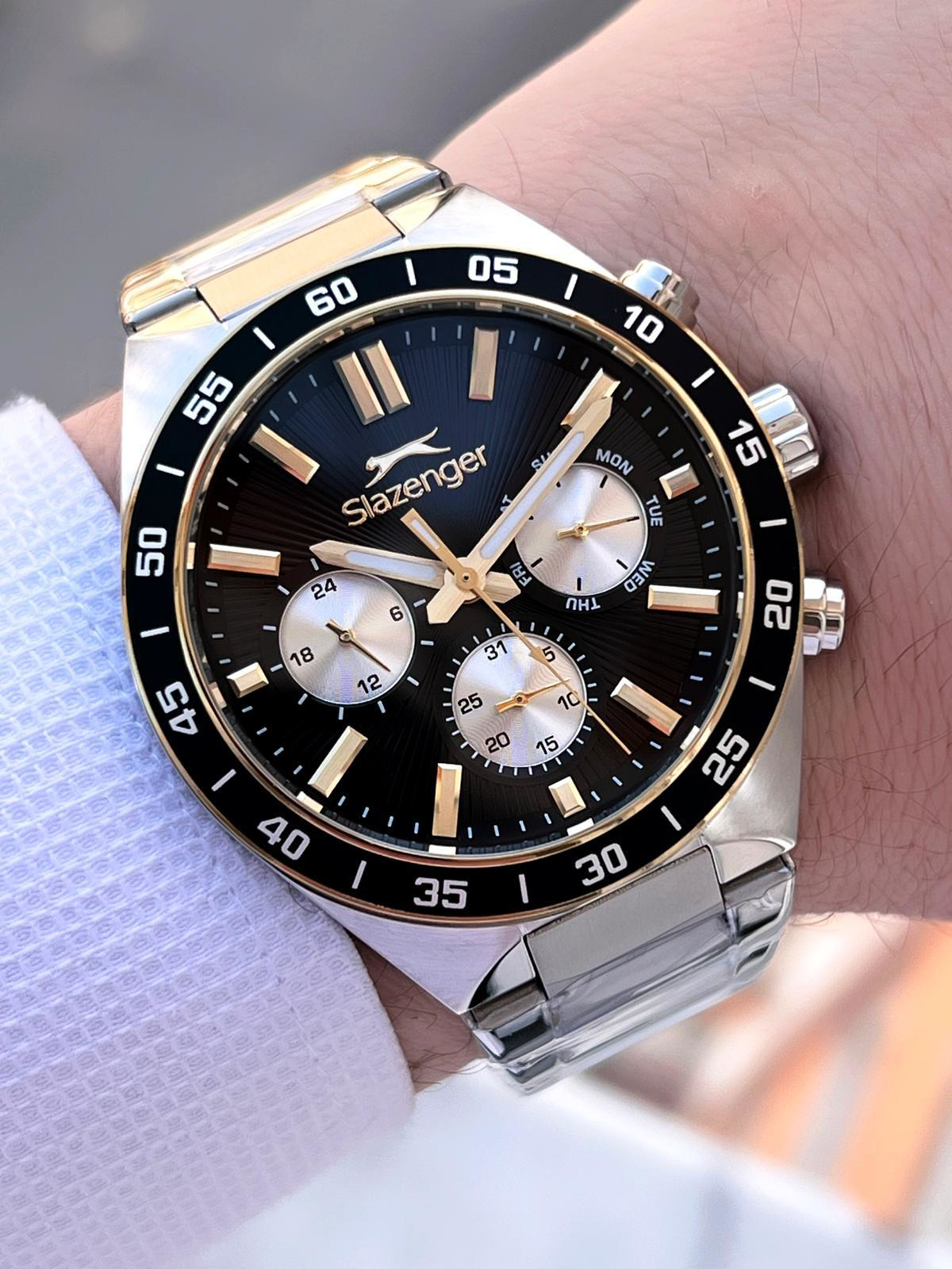 Slazenger  Çelik Kordon Çelik Kasa 10 Atm İç Kadran Fonksiyonları 