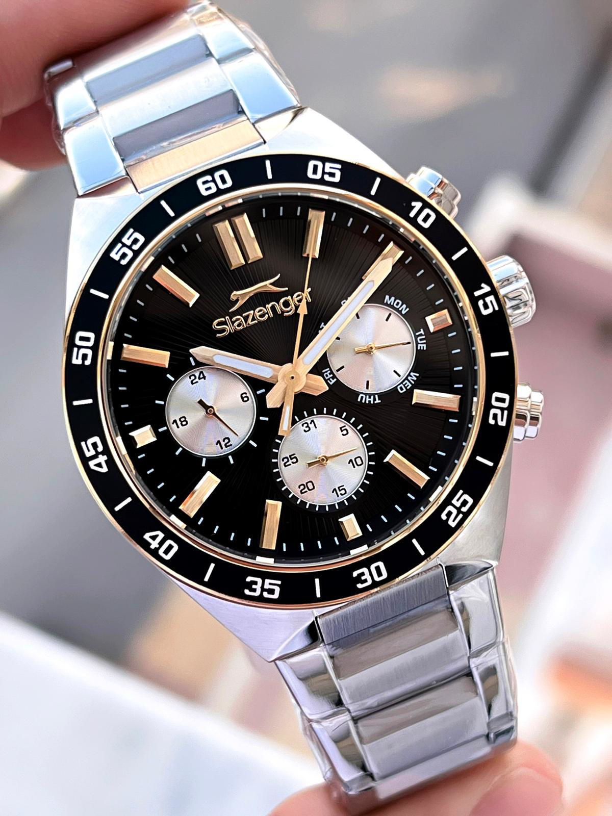 Slazenger  Çelik Kordon Çelik Kasa 10 Atm İç Kadran Fonksiyonları 