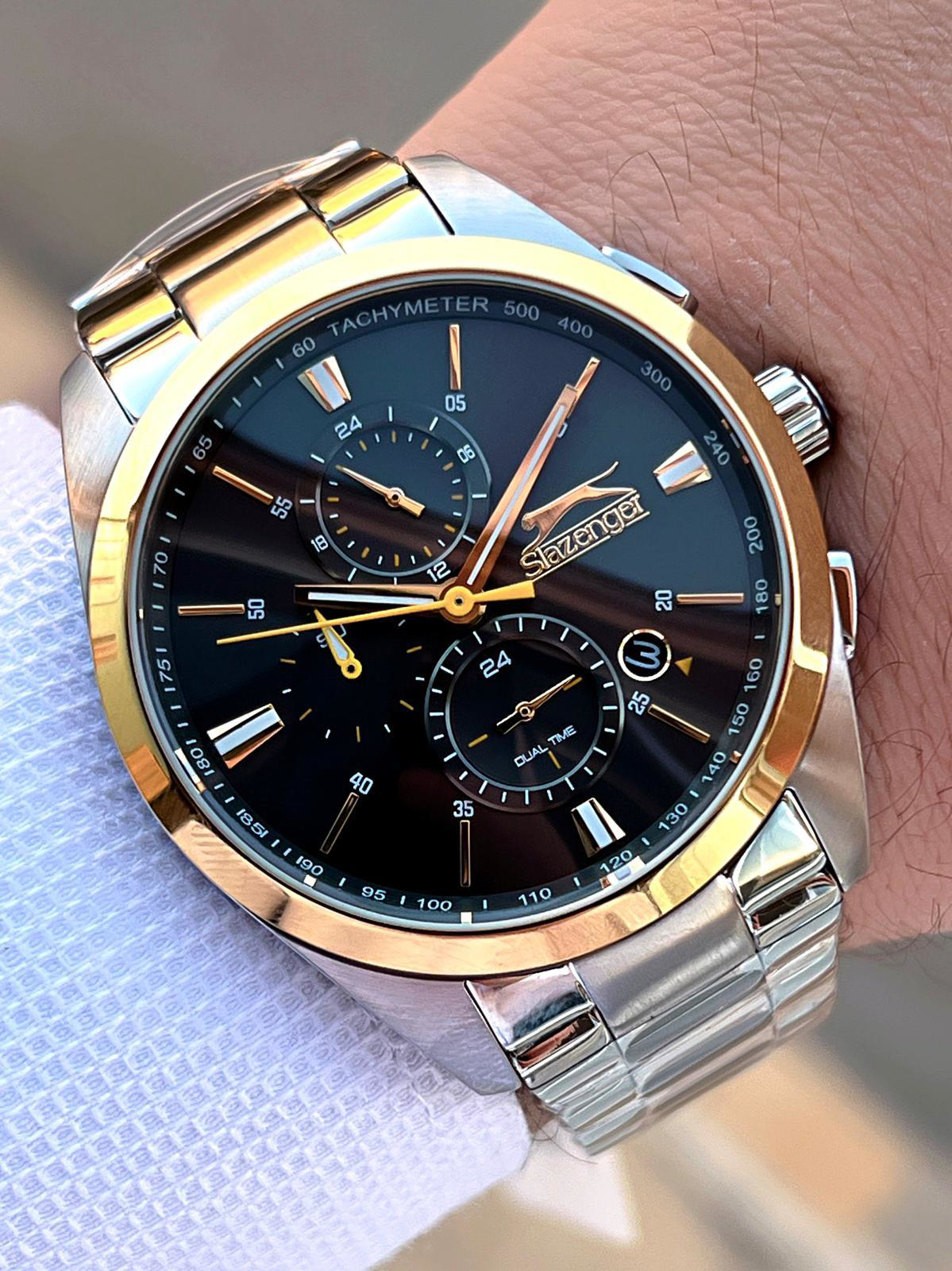 Slazenger Çelik Kordon İç Fonksiyonları Aktif 10 Atm Suya Dayanık Slazenger Çelik Kordon İç Fonksiyonları Aktif 10 Atm Suya Dayanık