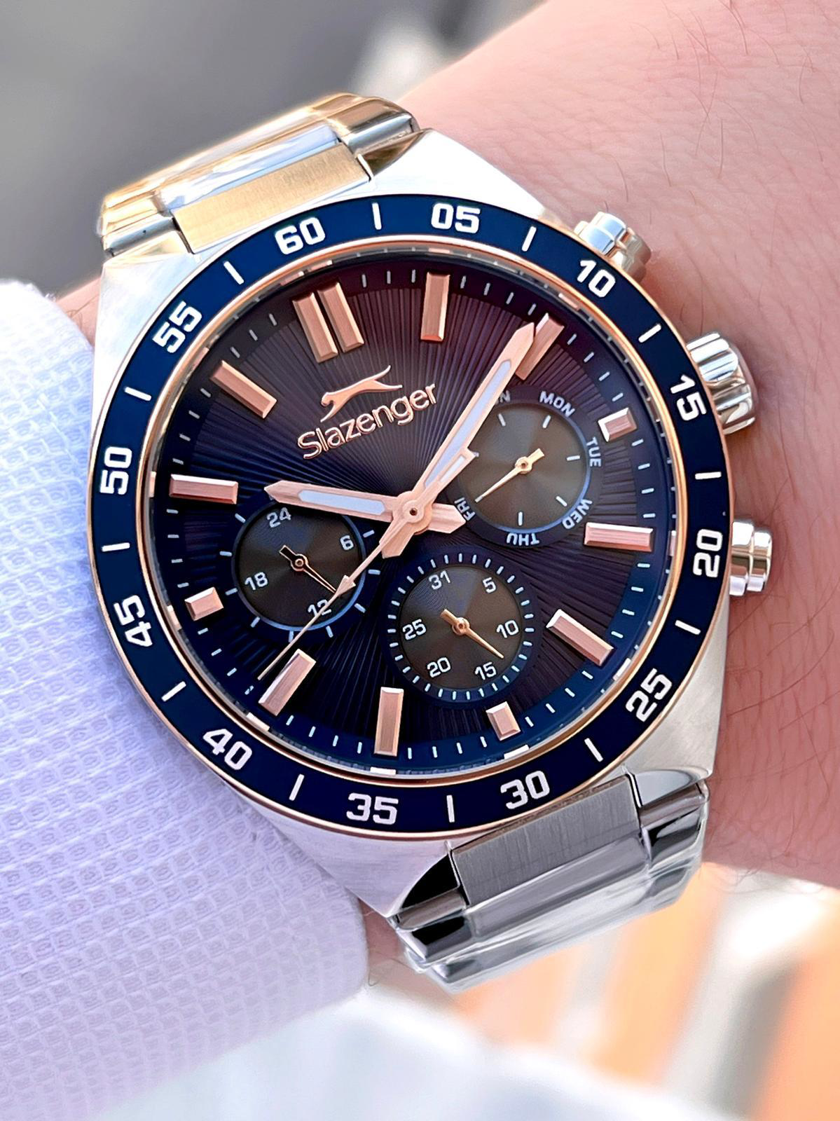 Slazenger  Çelik Kordon Çelik Kasa 10 Atm İç Kadran Fonksiyonları 