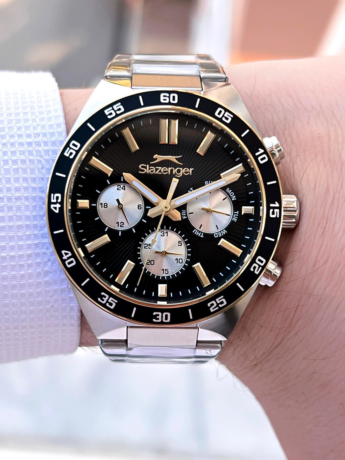 Slazenger  Çelik Kordon Çelik Kasa 10 Atm İç Kadran Fonksiyonları 