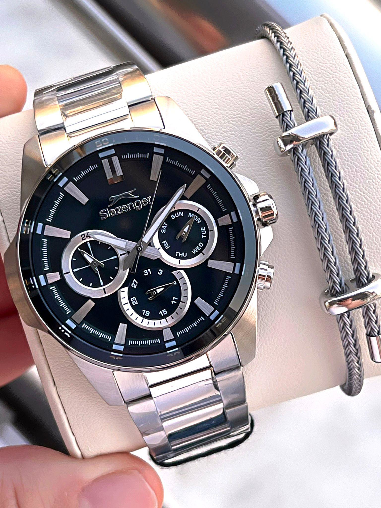 Slazenger Çelik Kordon İç Fonksiyonları Aktif 10 Atm Suya Dayanık Slazenger Çelik Kordon İç Fonksiyonları Aktif 10 Atm Suya Dayanık