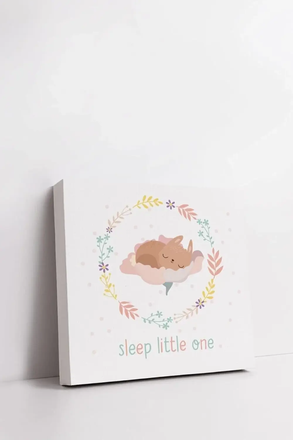 Sleep One | Bebek Odasına Özel Kanvas Tablo 25 X 25 Cm Ölçüsünded