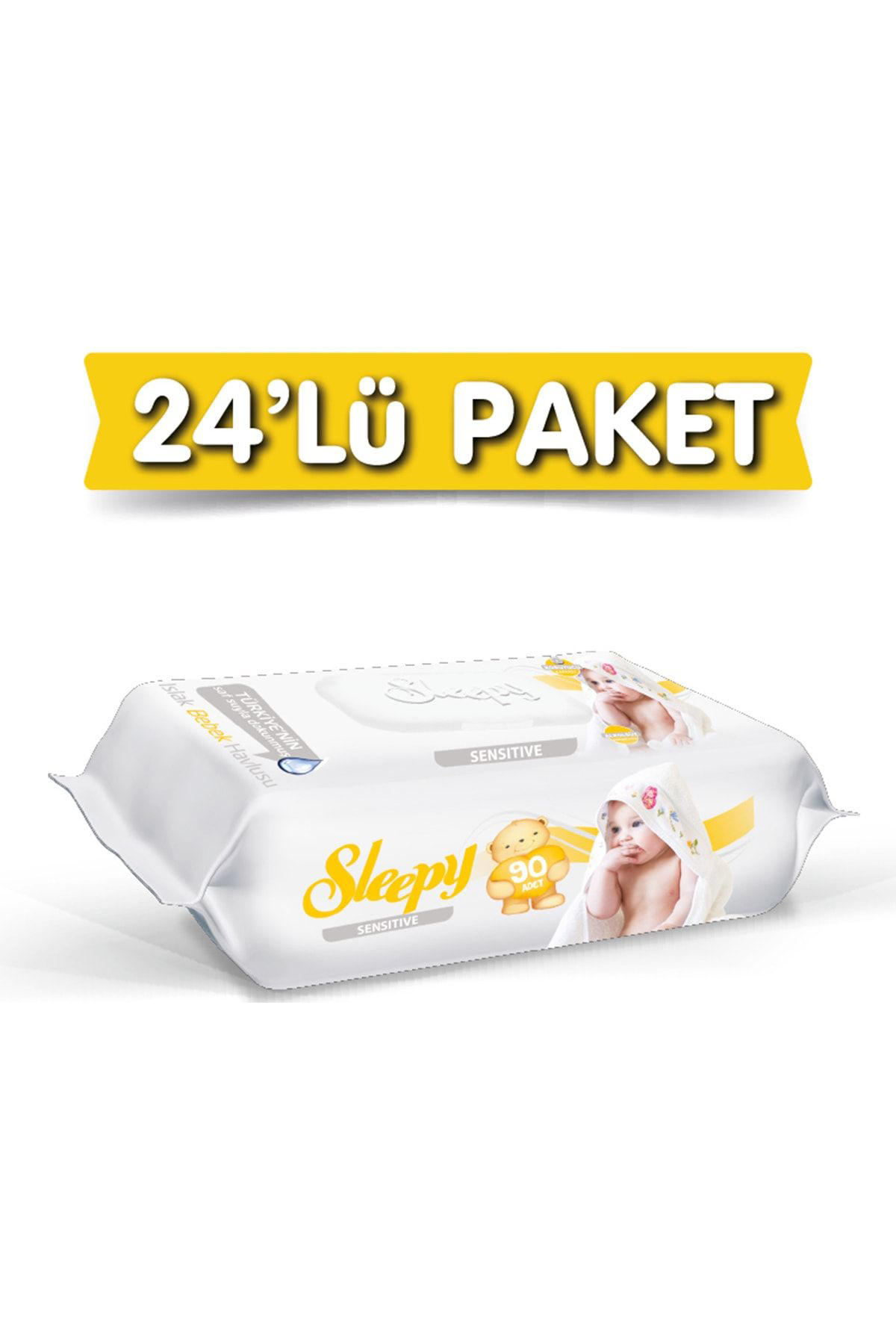 Sleepy  İslak Mendil 90 Lı Sensitive 24 Lü Paket 2160 Yaprak
