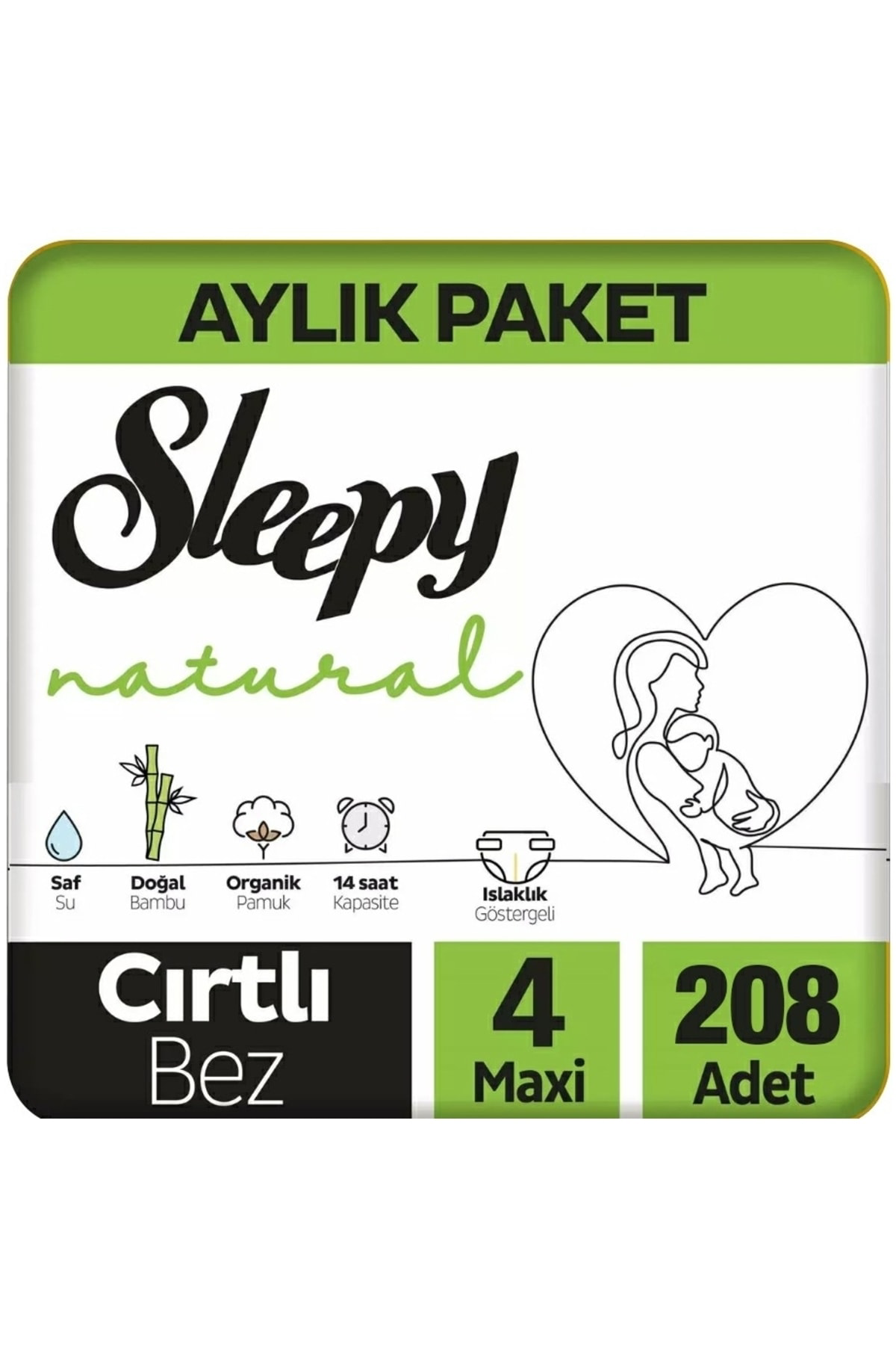 Sleepy Natural Bebek Bezi Ultra Avantaj Paketi 4 Numara Maxi 7-14