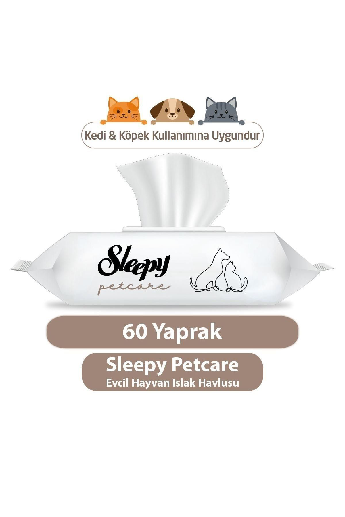 Sleepy  Petcare Evcil Hayvan İslak Havlusu 60Li X 8 Adet (480 Yapr