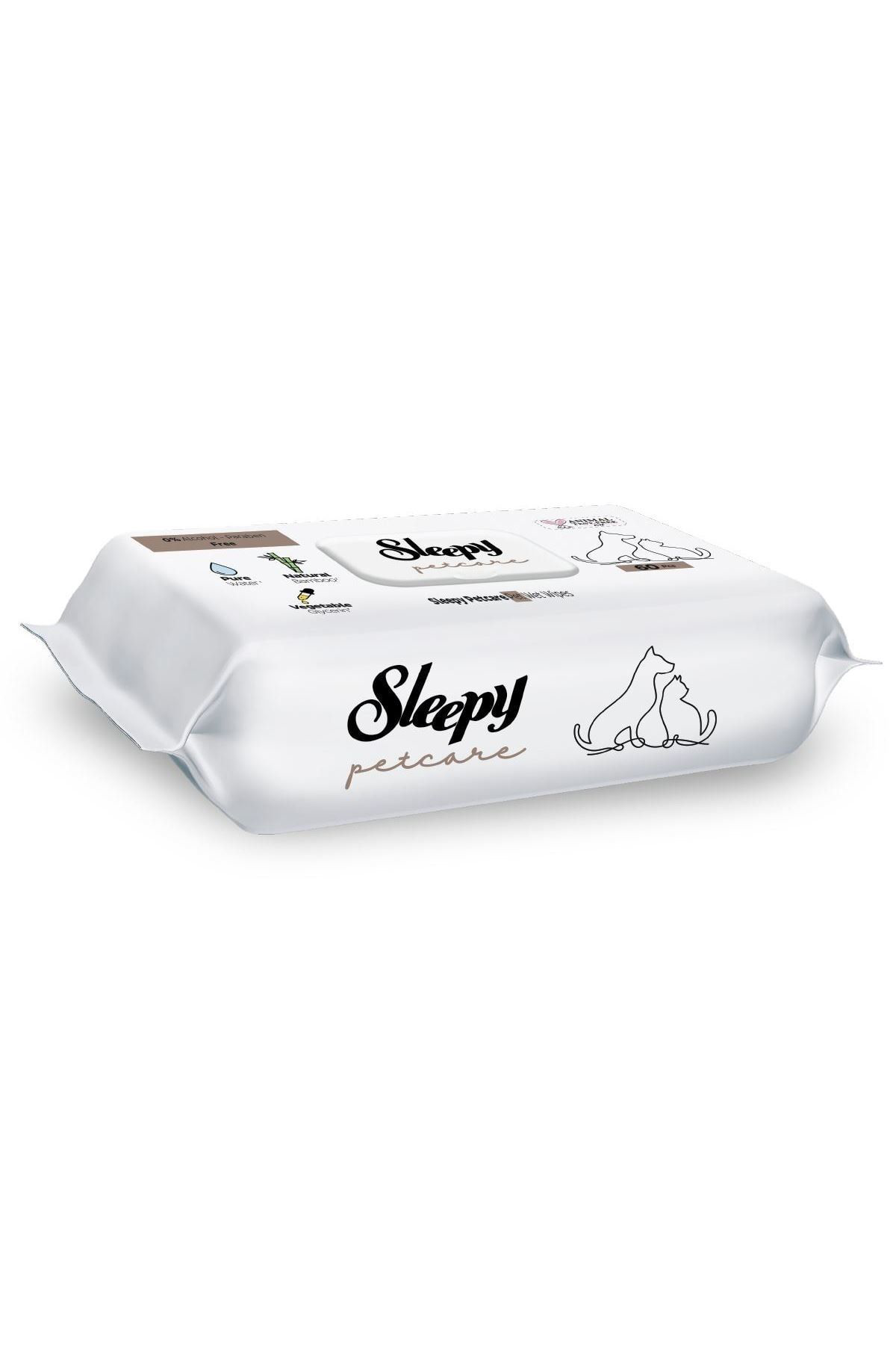 Sleepy  Petcare Evcil Hayvan İslak Havlusu 60Li X 10 Adet (600 Yap