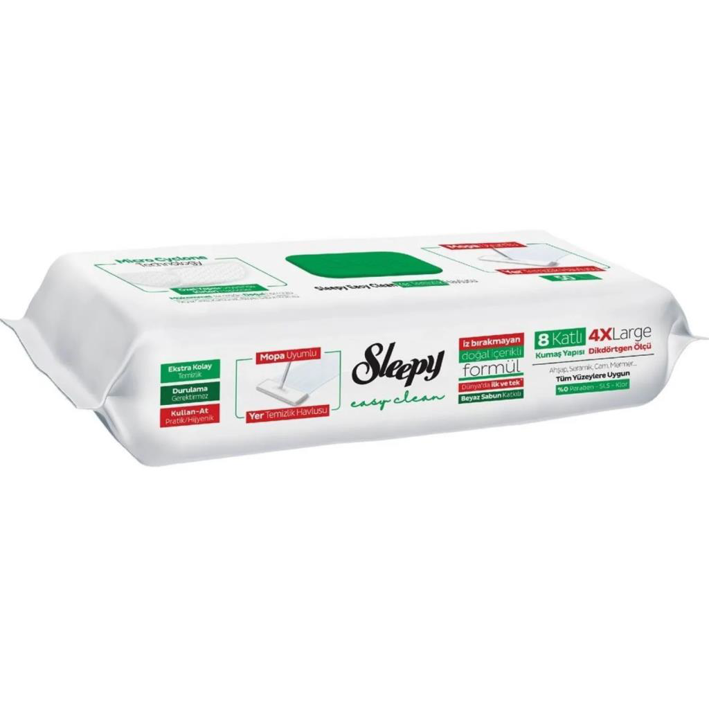 Sleepy Yer Temizlik Havlusu Mop Uyumlu 50 Adet Beyaz Sabun Sleepy Yer Temizlik Havlusu Mop Uyumlu 50 Adet Beyaz Sabun
