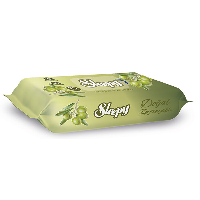 Sleepy Zeytinyağlı Islak Havlu Mendil 25 Yaprak Sleepy Zeytinyağlı Islak Havlu Mendil 25 Yaprak