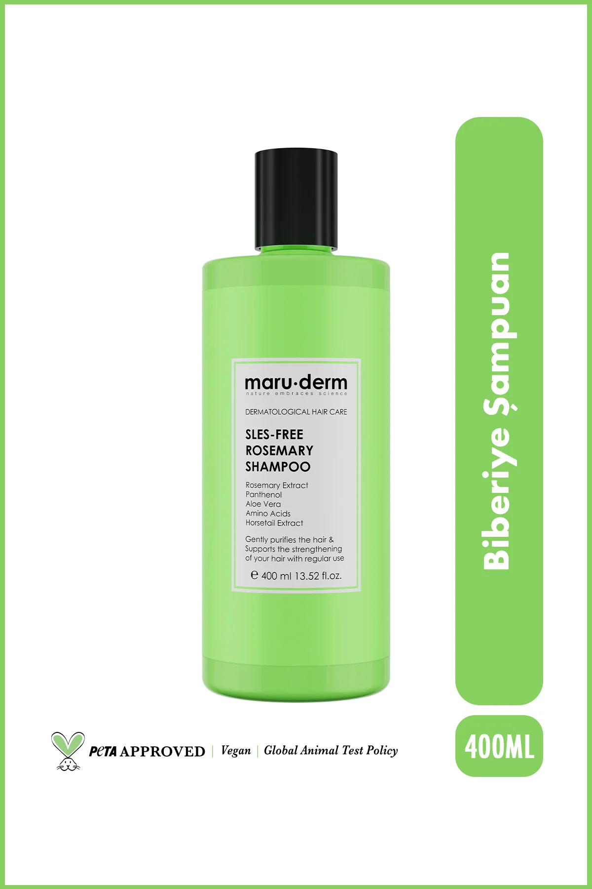 SLES-Free Biberiye Şampuan 400 ML | Sülfatsız,Tuzsuz,Vegan Şampua