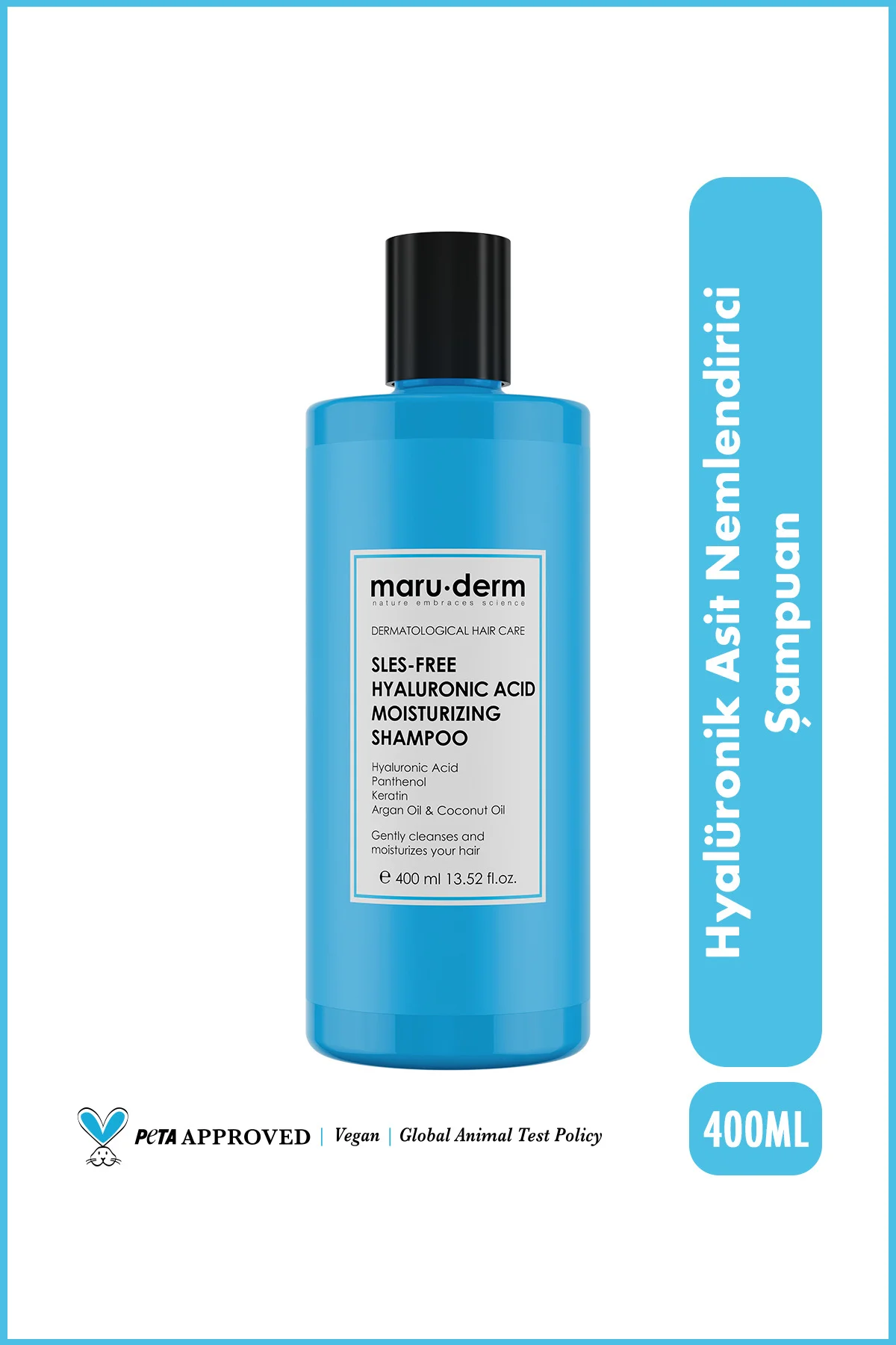 SLES-Free Hyalüronik Asit Nemlendirici Şampuan 400 ML | Sülfatsız