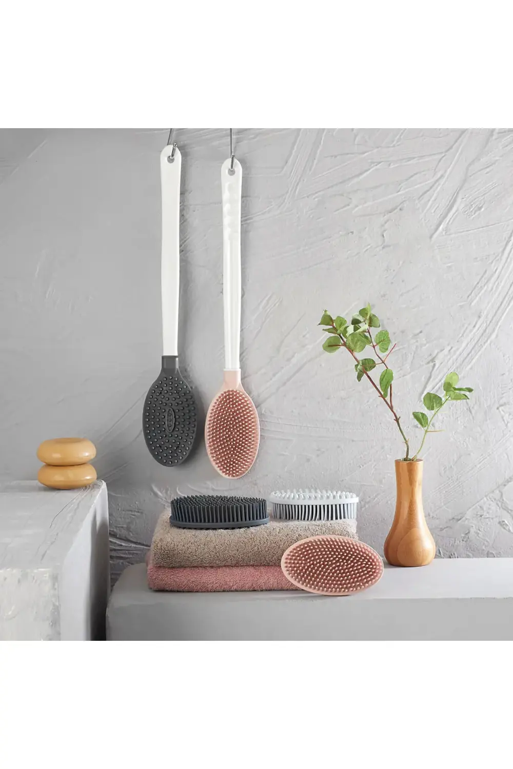 Slikon Vücut Ve Sırt Temizleme Fırçası - Uzun Saplı Banyo Fırçası Slikon Vücut Ve Sırt Temizleme Fırçası - Uzun Saplı Banyo Fırçası