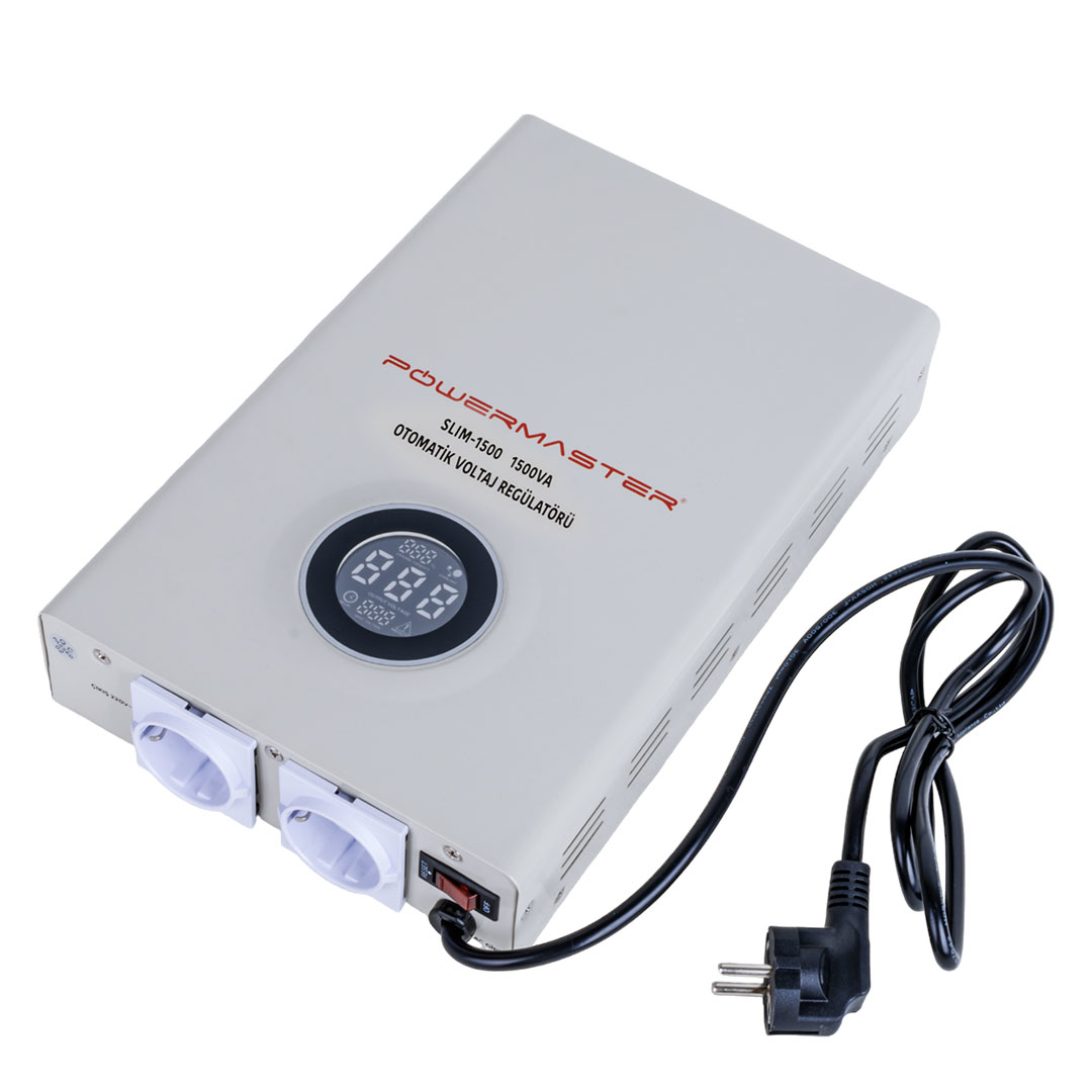 SLIM-1500 OTOMATİK 900 WATT 1500VA VOLTAJ REGÜLATÖRÜ (4741)