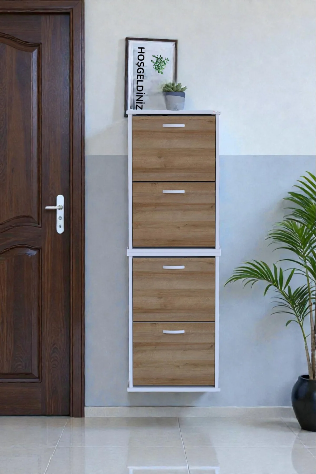 Slim 4 Düşer Kapaklı 52 cm Meşe Asma Ayakkabılık Kapı Önü/Antre 5 Slim 4 Düşer Kapaklı 52 cm Meşe Asma Ayakkabılık Kapı Önü/Antre 5