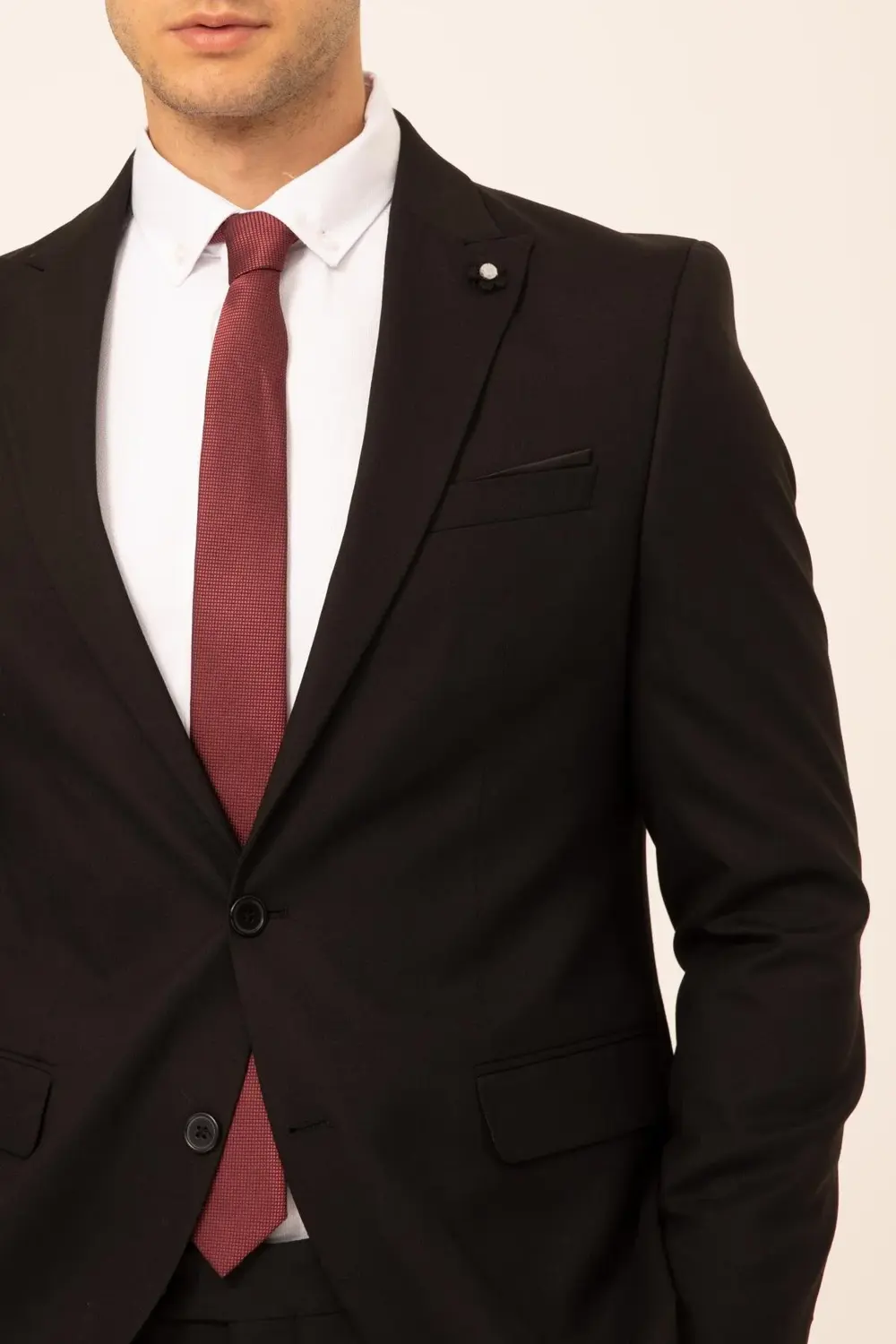 Süvari Slim Düz Takım Elbise