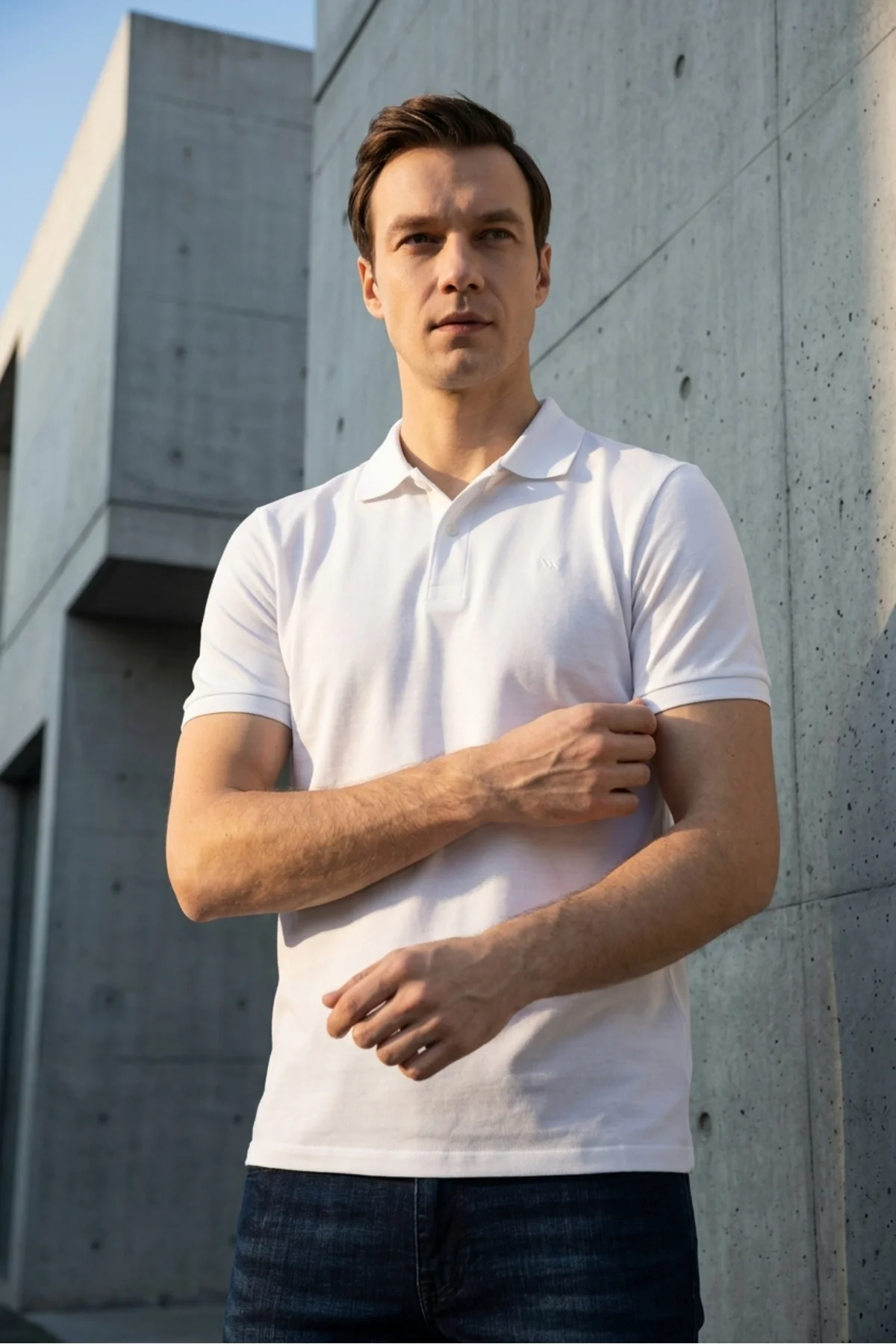 Slim Fit Düz Baskısız Pike Düğmeli Polo Yaka Nefes Alabilen T-shirt Slim Fit Düz Baskısız Pike Düğmeli Polo Yaka Nefes Alabilen T-shirt