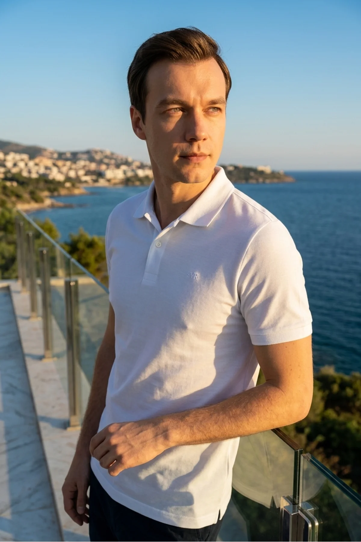 Slim Fit Düz Baskısız Pike Düğmeli Polo Yaka Nefes Alabilen T-shirt Slim Fit Düz Baskısız Pike Düğmeli Polo Yaka Nefes Alabilen T-shirt