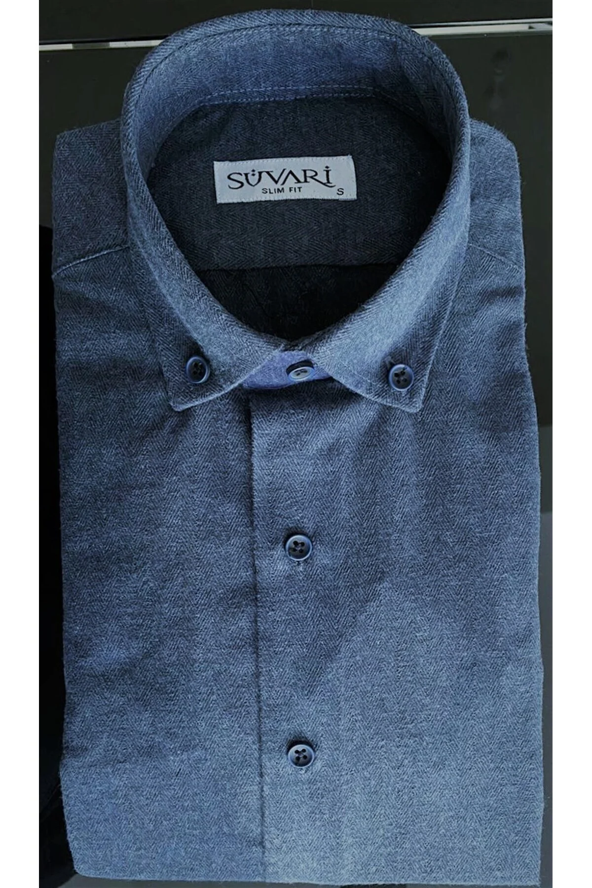 Slim Fit Flanel Lacivert Oduncu Gömlek Slim Fit Flanel Lacivert Oduncu Gömlek