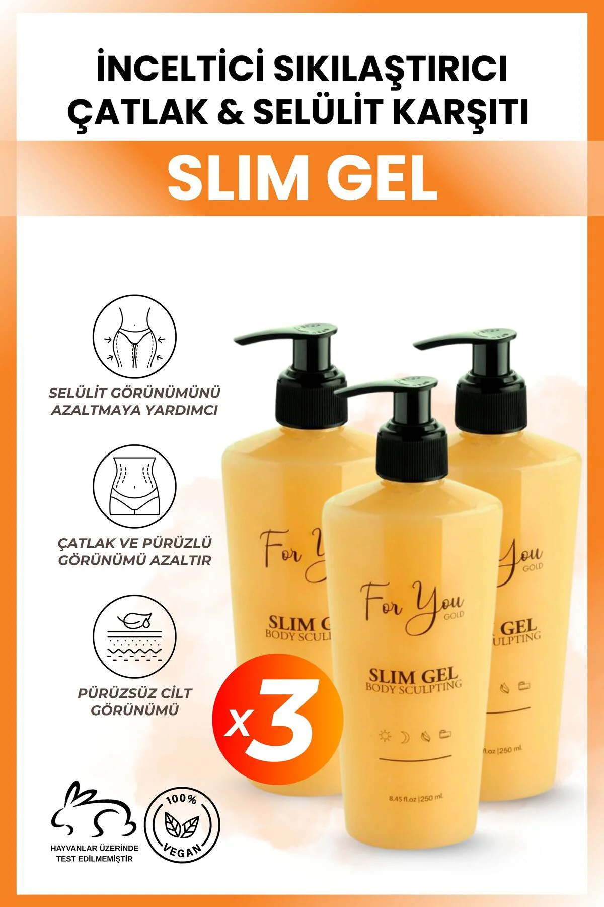 Slim Jel Selülit Çatlak Karşıtı, Bölgesel İncelmeye Yardımcı Sıca
