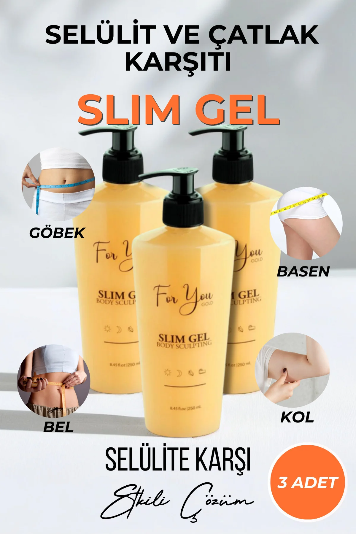Slim Jel Selülit Çatlak Karşıtı, Bölgesel İncelmeye Yardımcı Sıca