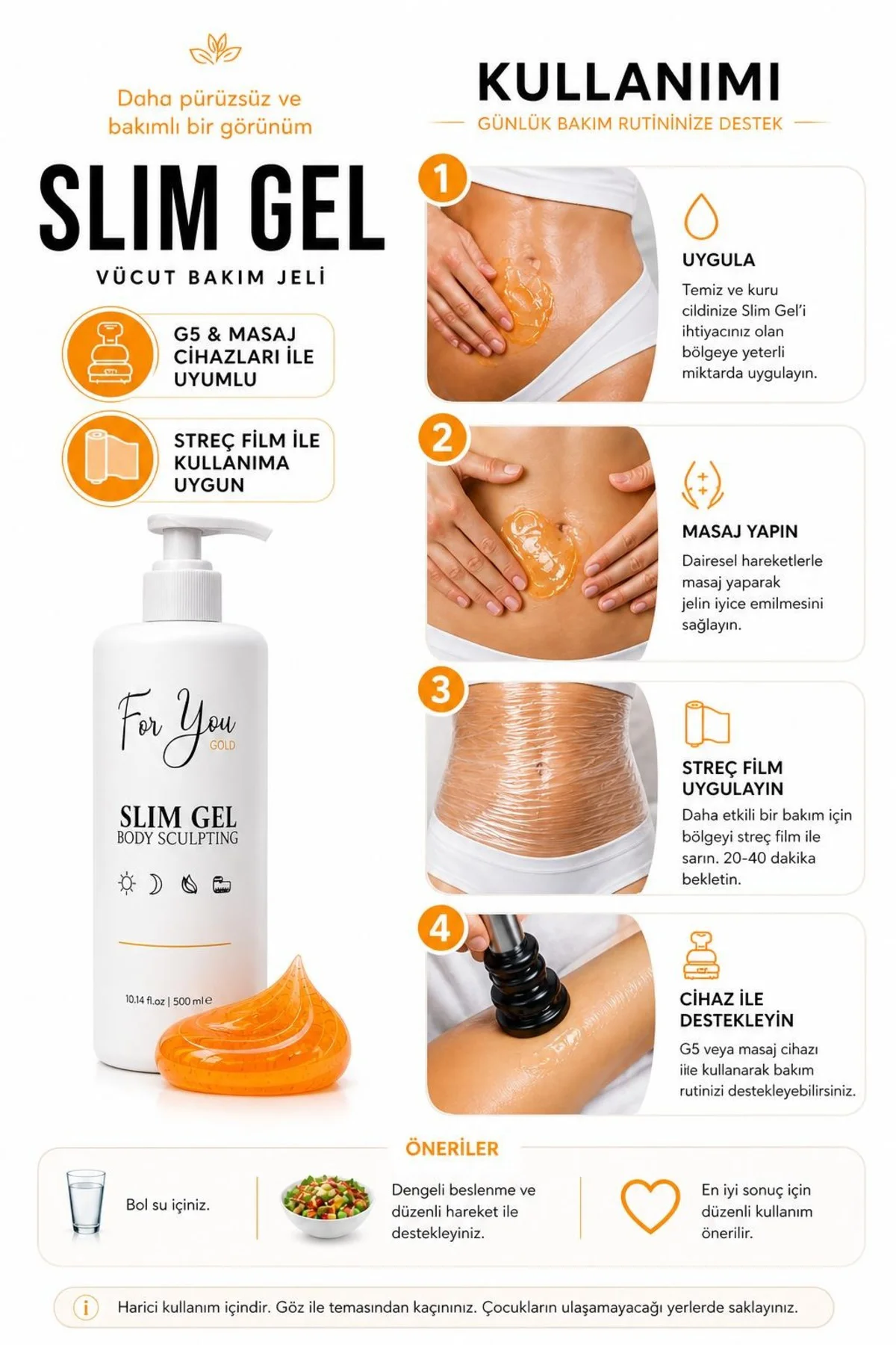 Slim Jel - Sıkılaştırıcı- Çatlak Karşıtı Ve Selülit Kremi - Yakan