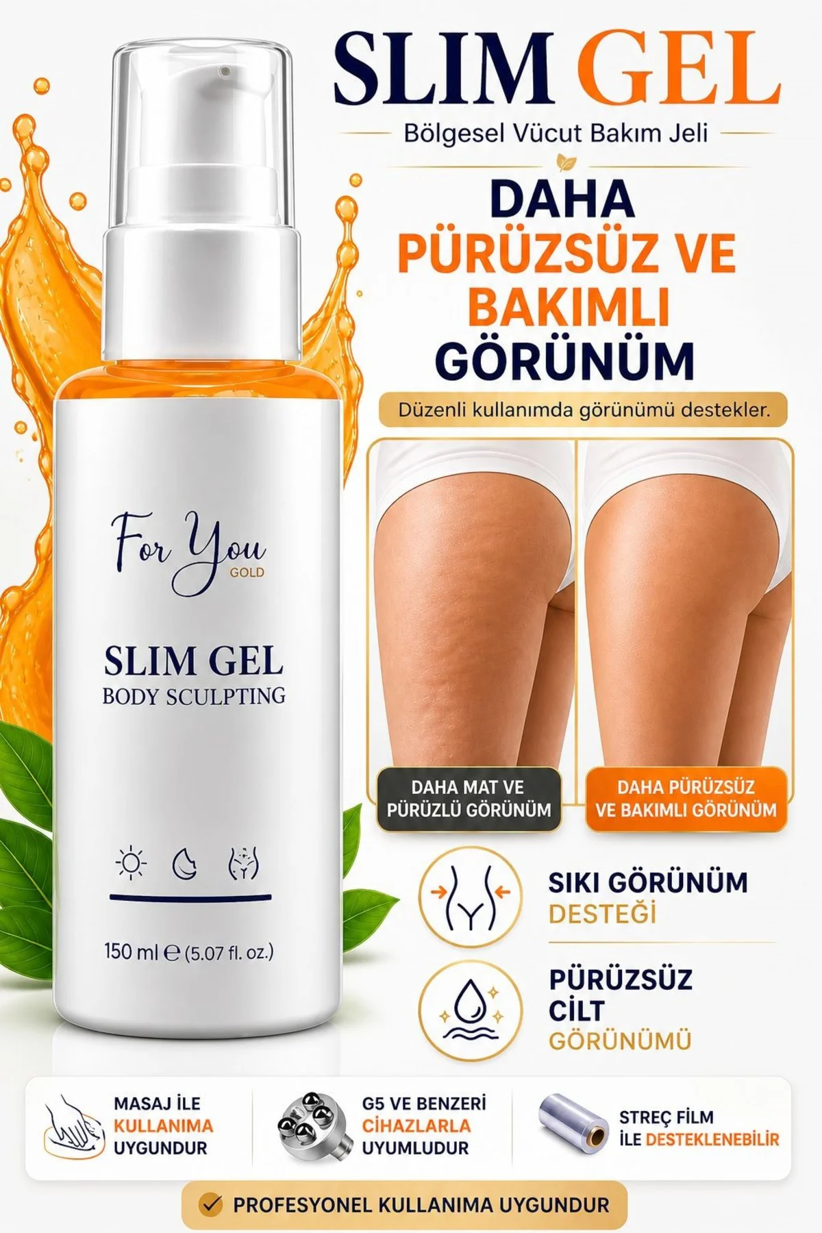 Slim Jel - Sıkılaştırıcı-Yağ Yakıcı–Bölgesel İncelme-Çatlak Karşı