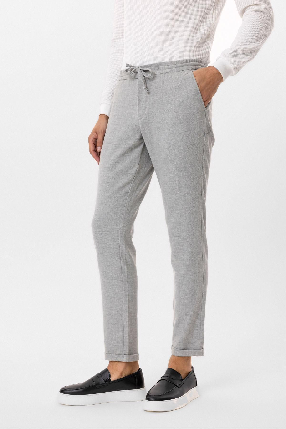 Süvari Slim Kalıp Armürlü Jogger Pantolon