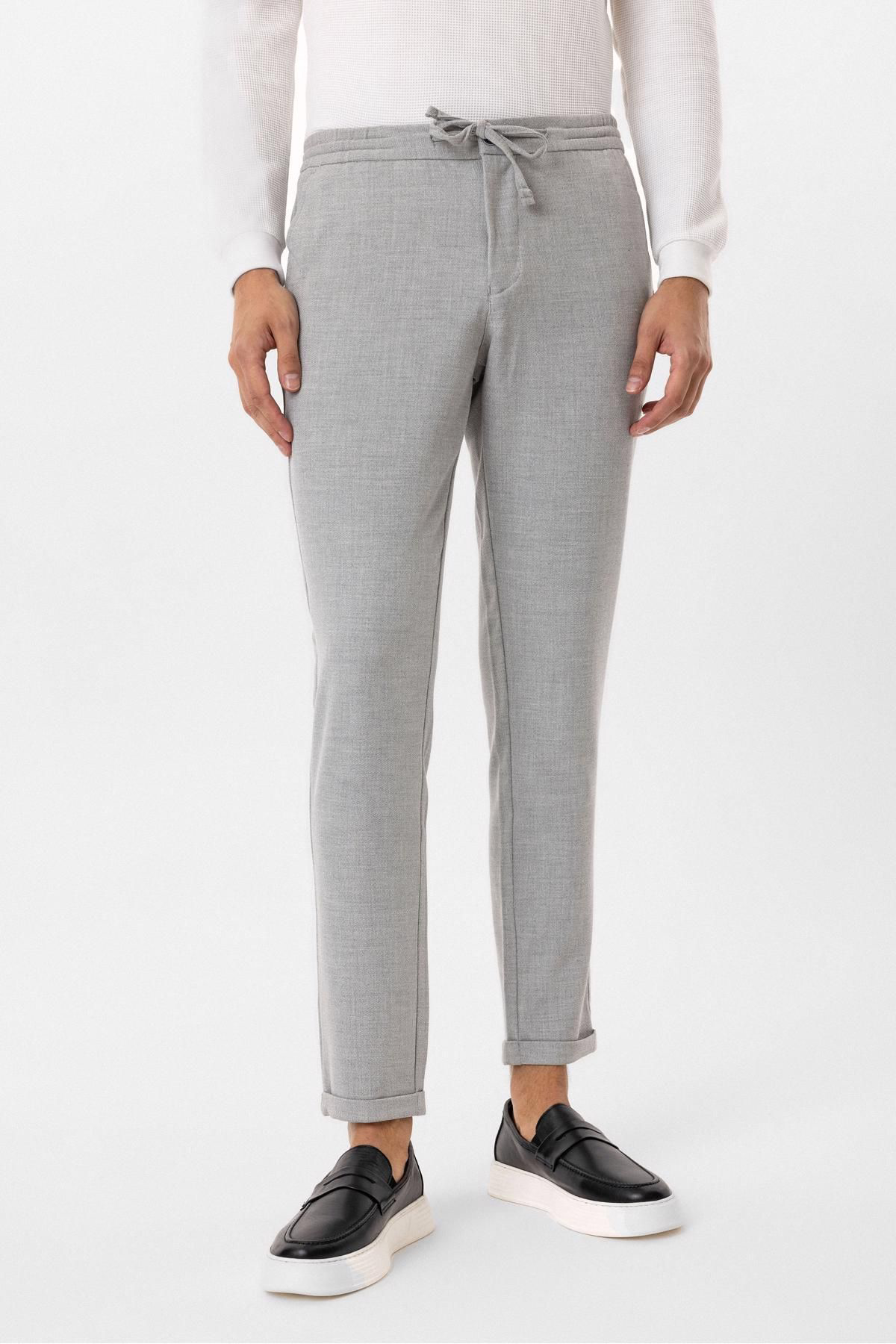 Süvari Slim Kalıp Armürlü Jogger Pantolon