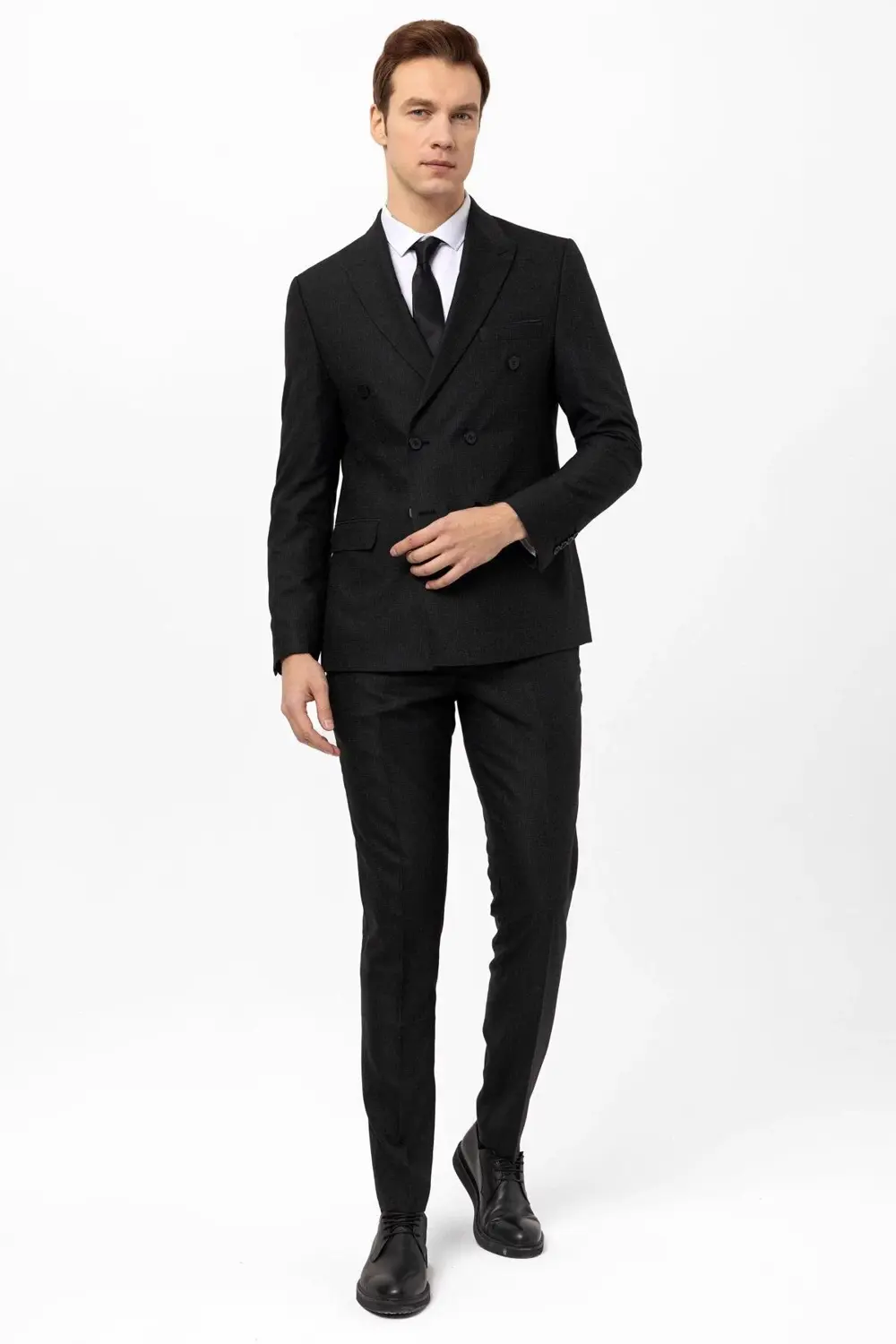 Slim Kalıp Armürlü Takım Elbise