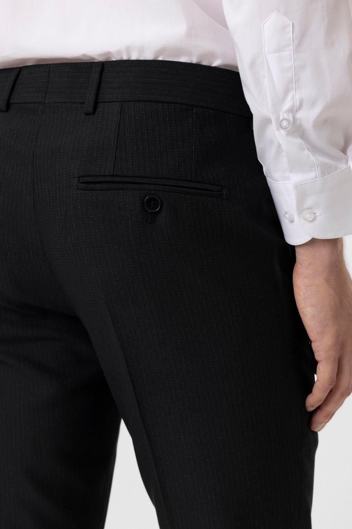 Süvari Slim Kalıp Desenli Pantolon