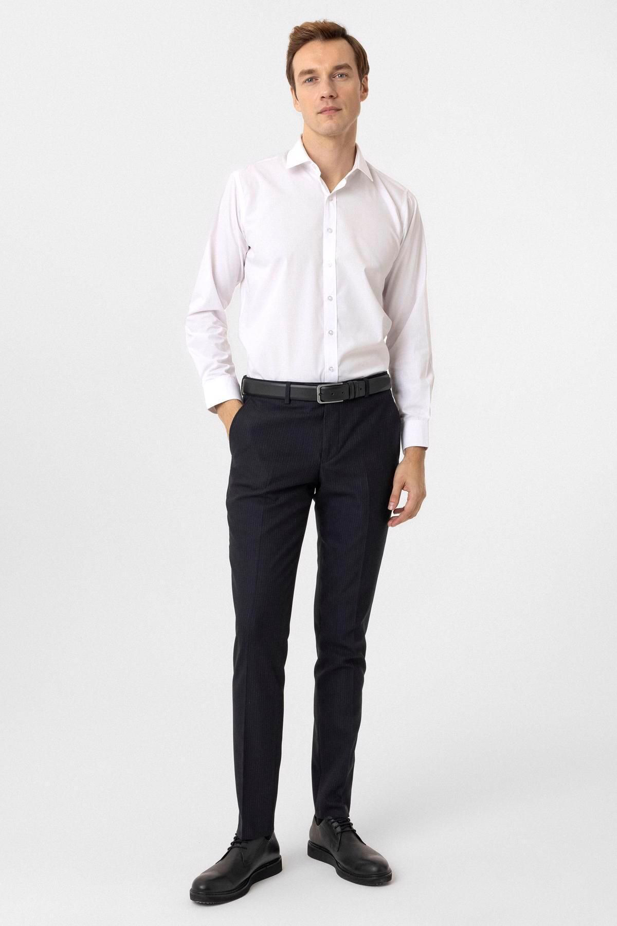 Think + Slim Kalıp Desenli Pantolon