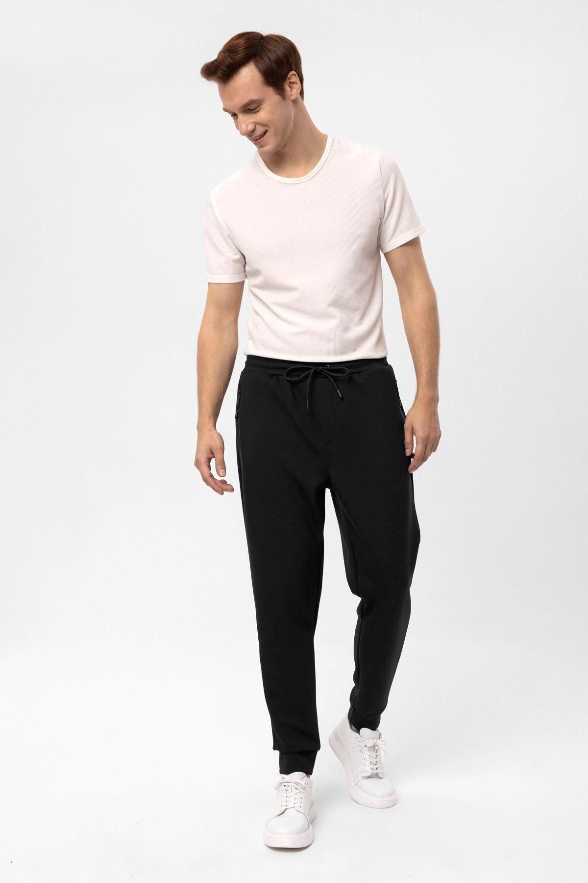 Süvari Slim Kalip Düz Jogger Pantolon