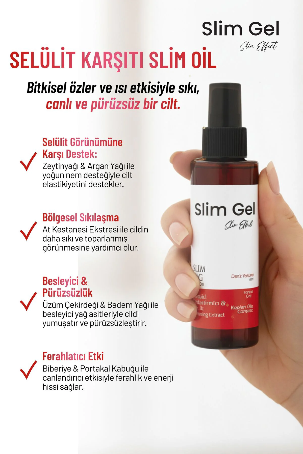 Slim Oil – Bitkisel Yağ Karışımı ile Sıkılaştırıcı, Nemlendirici 