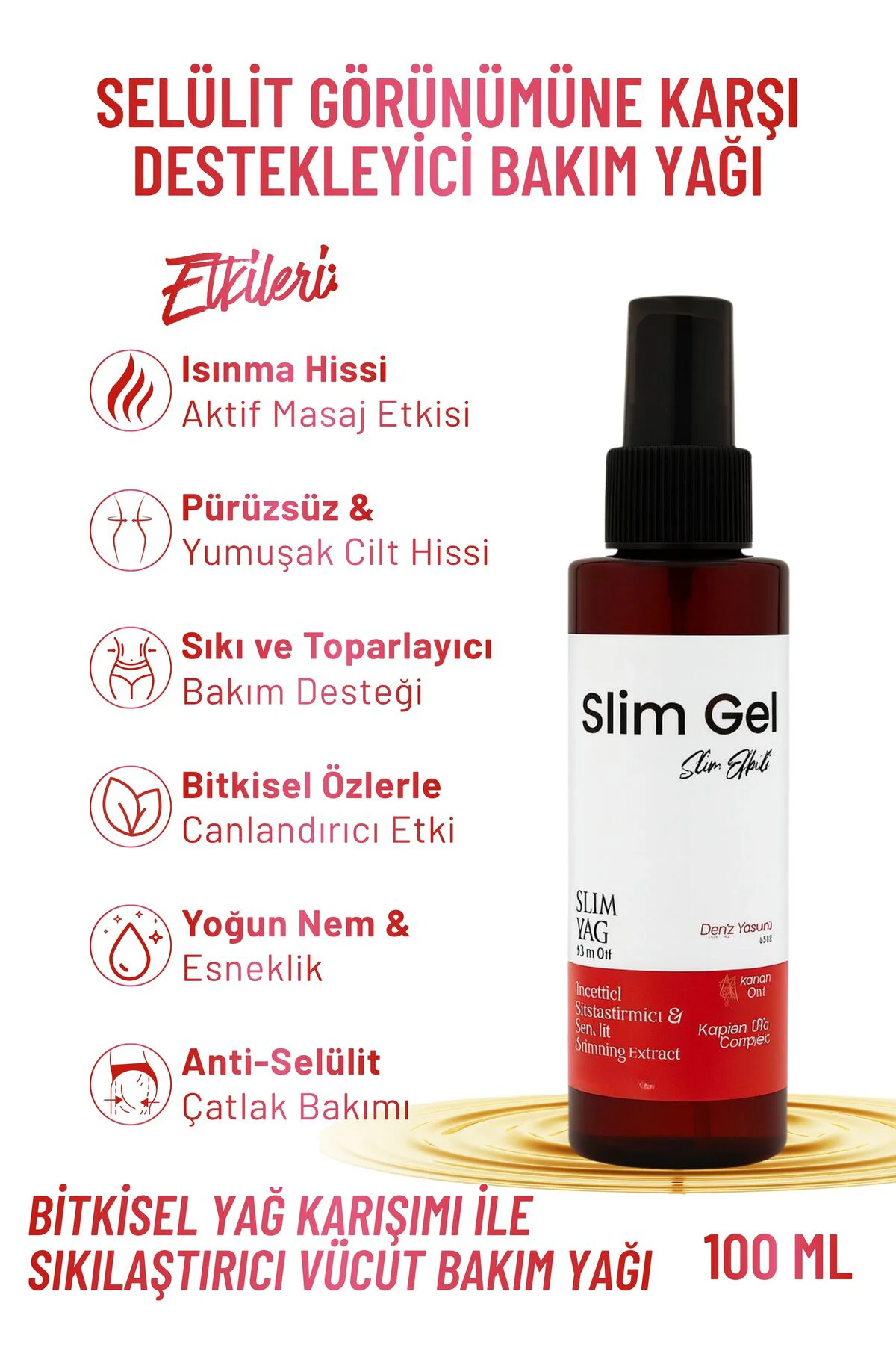 Slim Oil – Bitkisel Yağ Karışımı ile Sıkılaştırıcı, Nemlendirici 