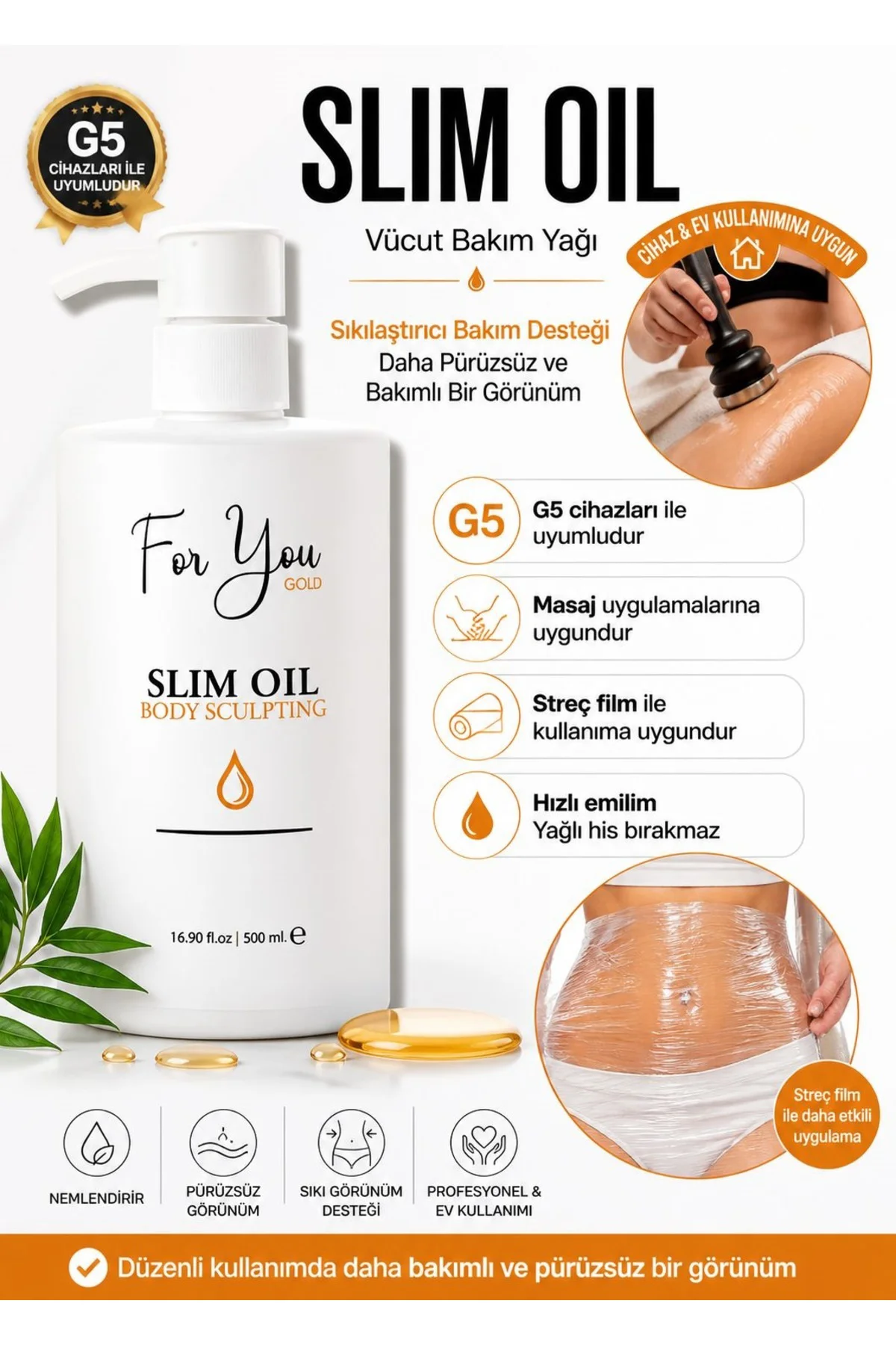 Slim Oil (Slim Yağ) Masaj Yağ - Sıkılaştırıcı - Çatlak Karşıtı Se