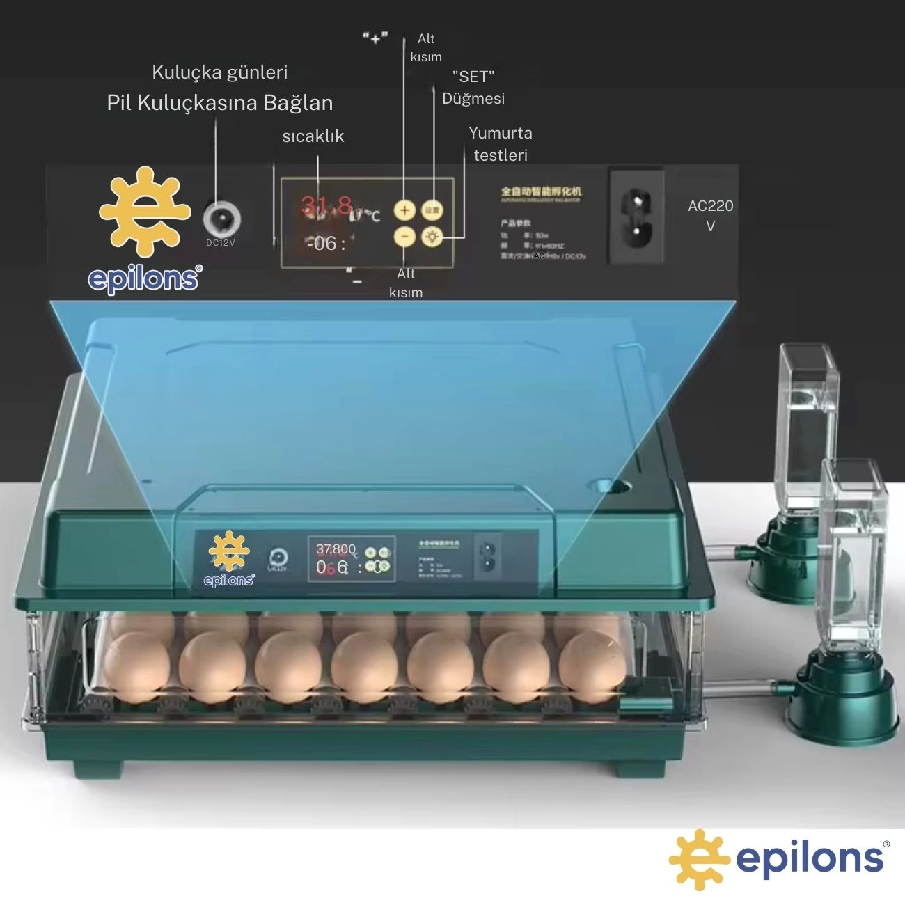 Slim Yeni Model 130’lu Gün Sayaçlı Otomatik Kuluçka Makinesi – Ta Slim Yeni Model 130’lu Gün Sayaçlı Otomatik Kuluçka Makinesi – Ta