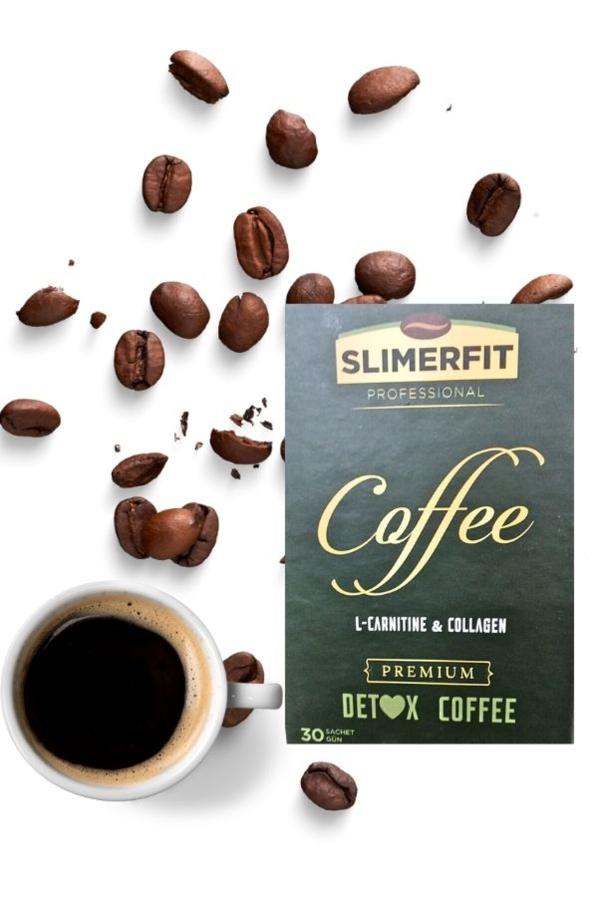 Aleyna Baharat Slimerfit Coffee Detox Kahve 30 Sachet 30 Günlük Kullanım L-Carni