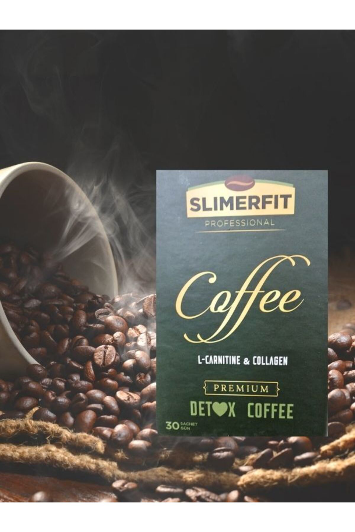Aleyna Baharat Slimerfit Coffee Detox Kahve 30 Sachet 30 Günlük Kullanım L-Carni
